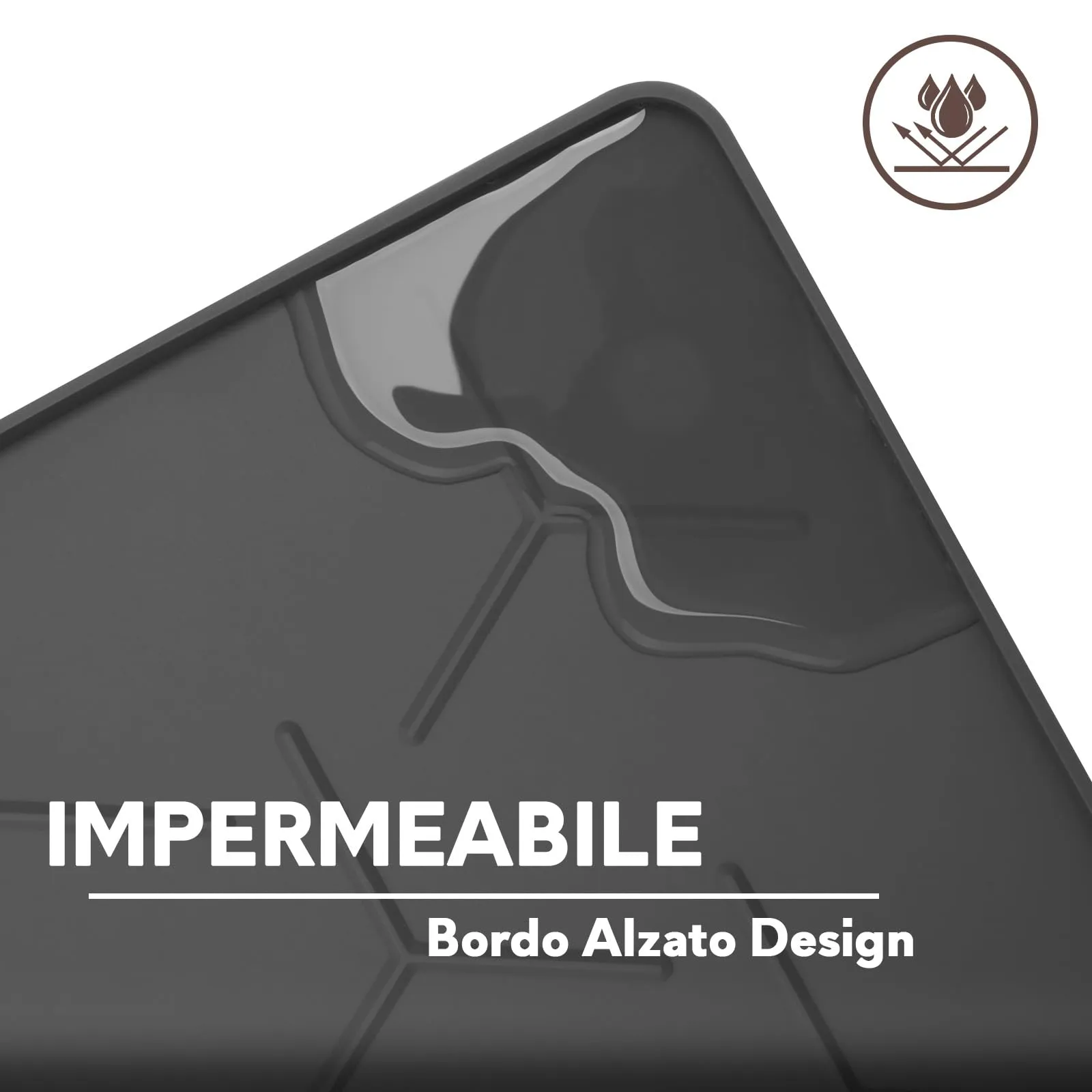 Garoopion Tappetino Lettiera Gatto Silicone, Grande 86x56cm, Nero - immagine 7