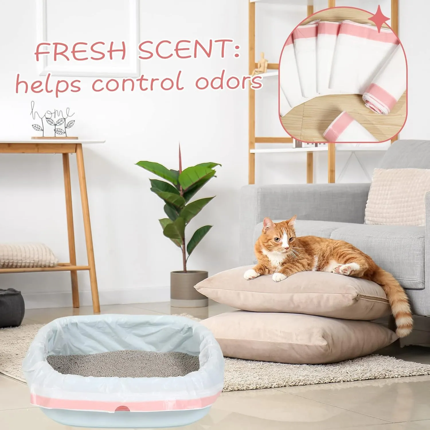 30 Sacchetti per Lettiera Gatto,Sacchi lettiere,Sacchetto gatti-XL 115x45cm - immagine 7