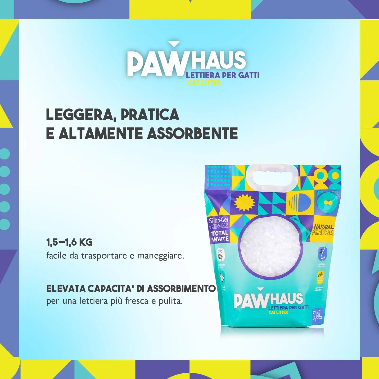 PawHaus 3.8L Lettiera in Cristalli di Silicio per Gatti, 6 - immagine 6