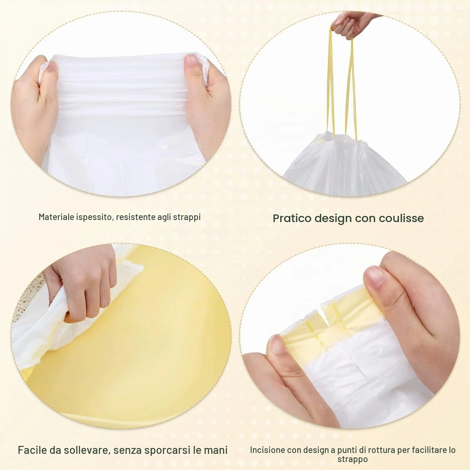 Zocipro 40Pcs Sacchetti per Lettiera Gatto 94 x 45cm con Coulisse - immagine 7