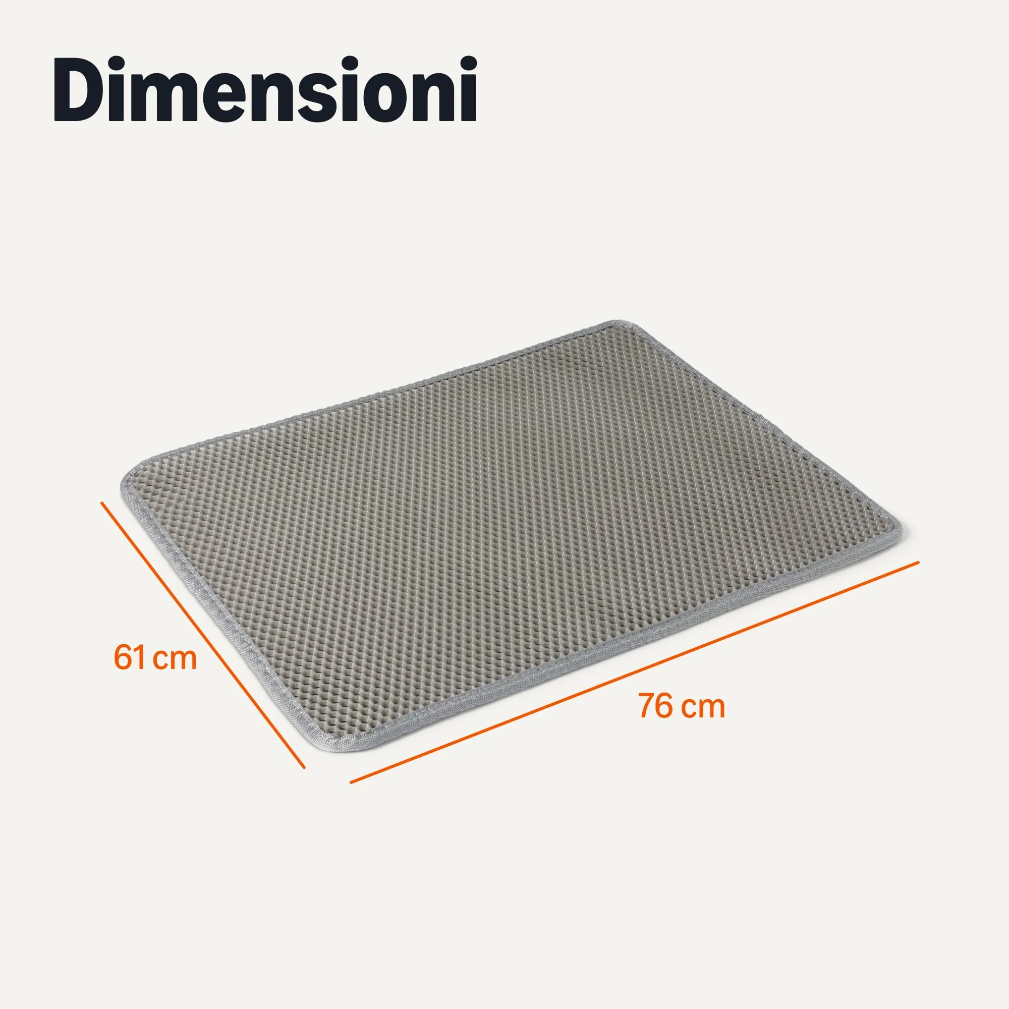 Amazon Basics, Tappetino per lettiera per Gatti a Doppio Strato, Grigio, 76cm x 61cm - immagine 5