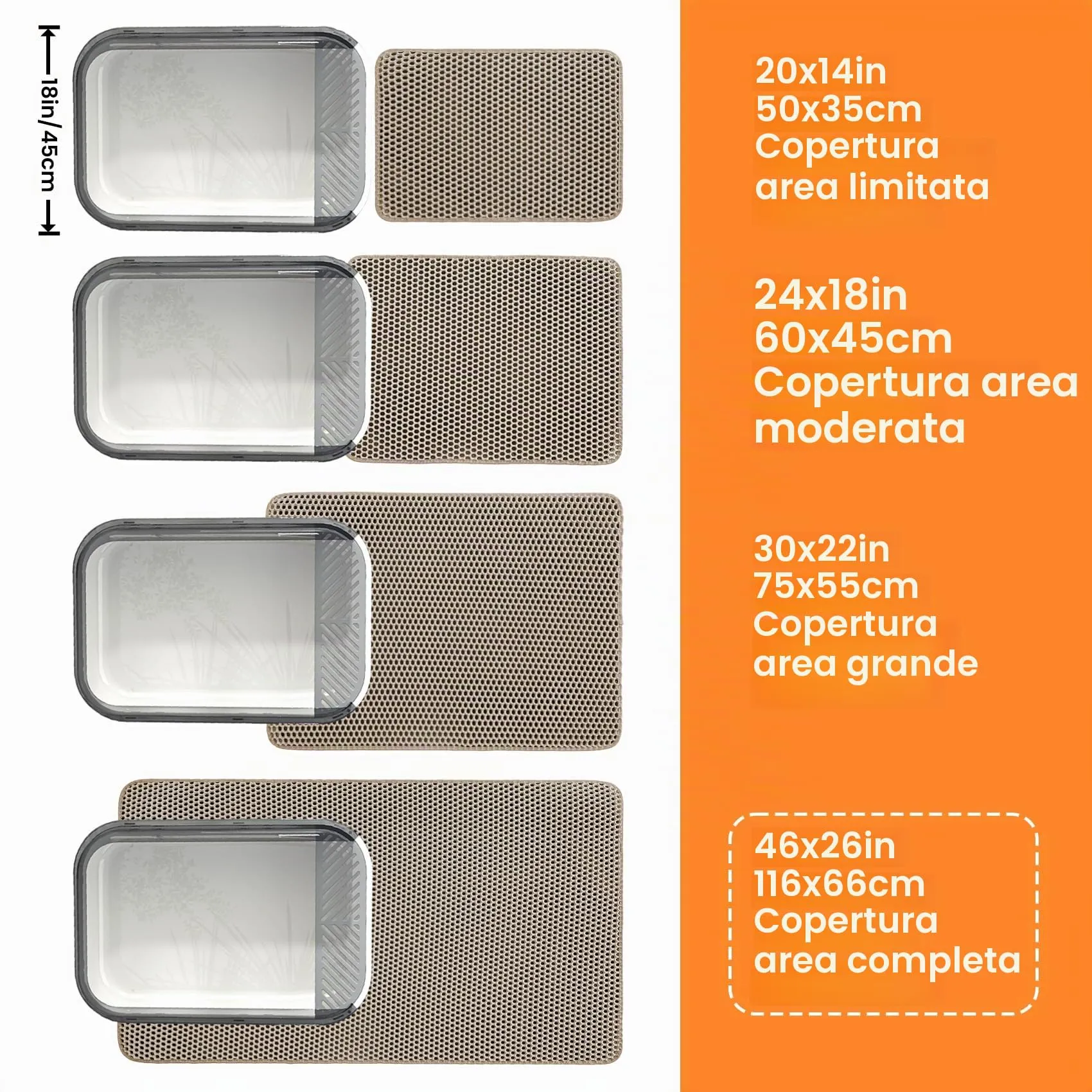 Petinstinct Tappetino Jumbo per Lettiera Gatto, Design Nido d'Ape 2 Strati - immagine 9