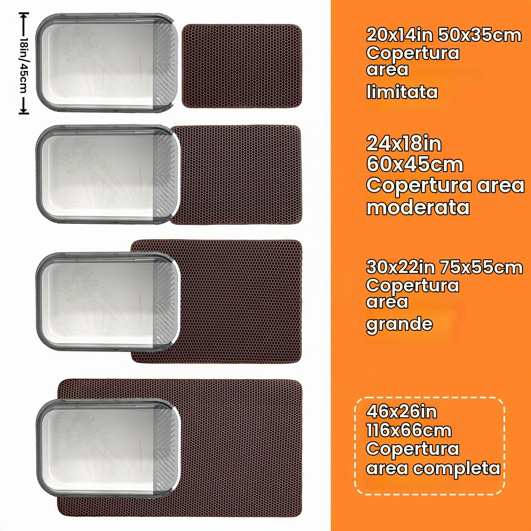 Petinstinct Tappetino Jumbo per Lettiera Gatto, Design Nido d'Ape 2 Strati - immagine 9