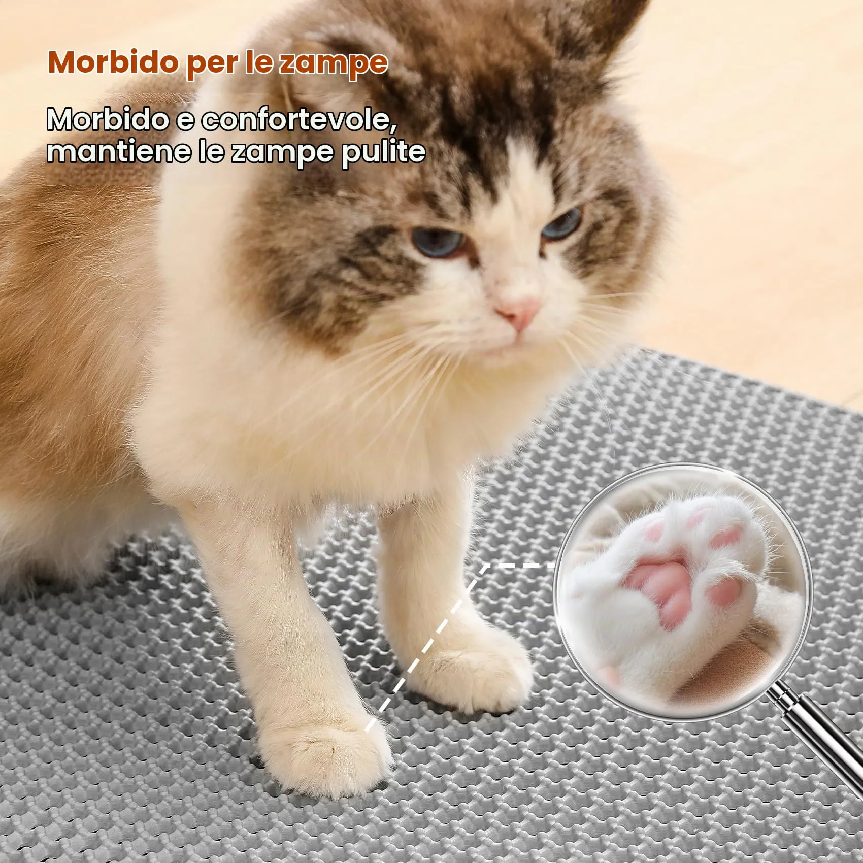 Petinstinct Tappetino Jumbo per Lettiera Gatto, Design Nido d'Ape 2 Strati - immagine 7