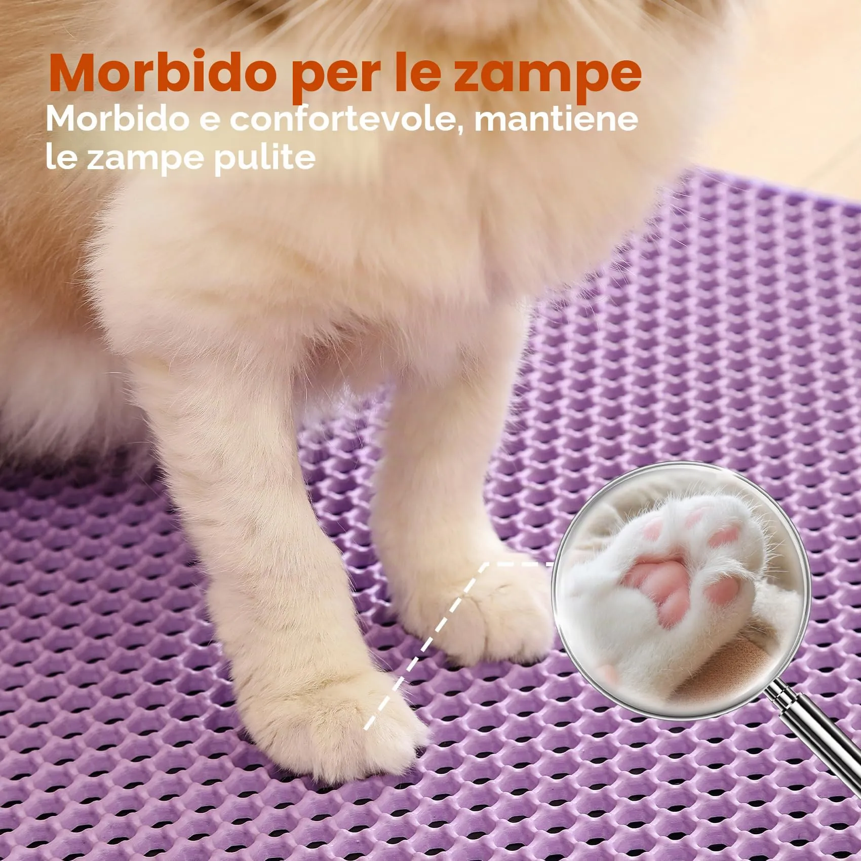 Petinstinct Tappetino per Lettiera Gatto, Design Nido d'Ape 2 Strati - immagine 7