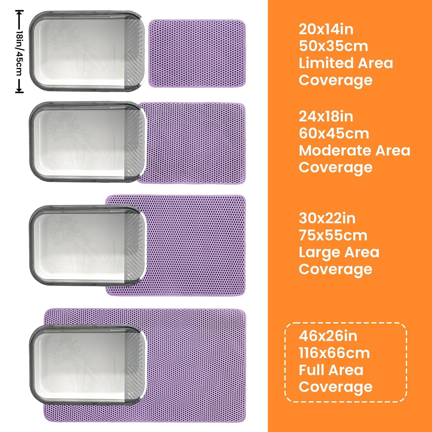 Petinstinct Tappetino Jumbo per Lettiera Gatto, Design Nido d'Ape 2 Strati - immagine 9