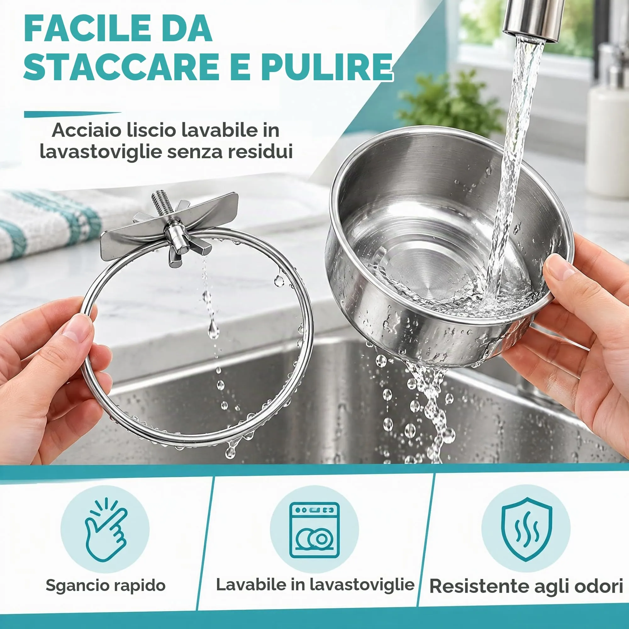 4 Pz Ciotole per Uccelli in Acciaio Inox 10 X 4,5cm Coppette per Pappagalli - immagine 6