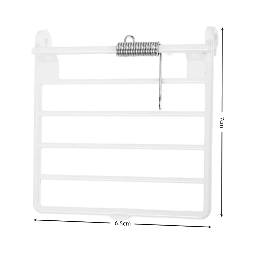 GYWHOOFT 4 pezzi porta a molla a gabbia per uccelli, facile installazione e protezione ottimale, porta a gabbia per piccioni, mini porta in plastica, porta di ricambio usa e getta, facile da strappare - immagine 2