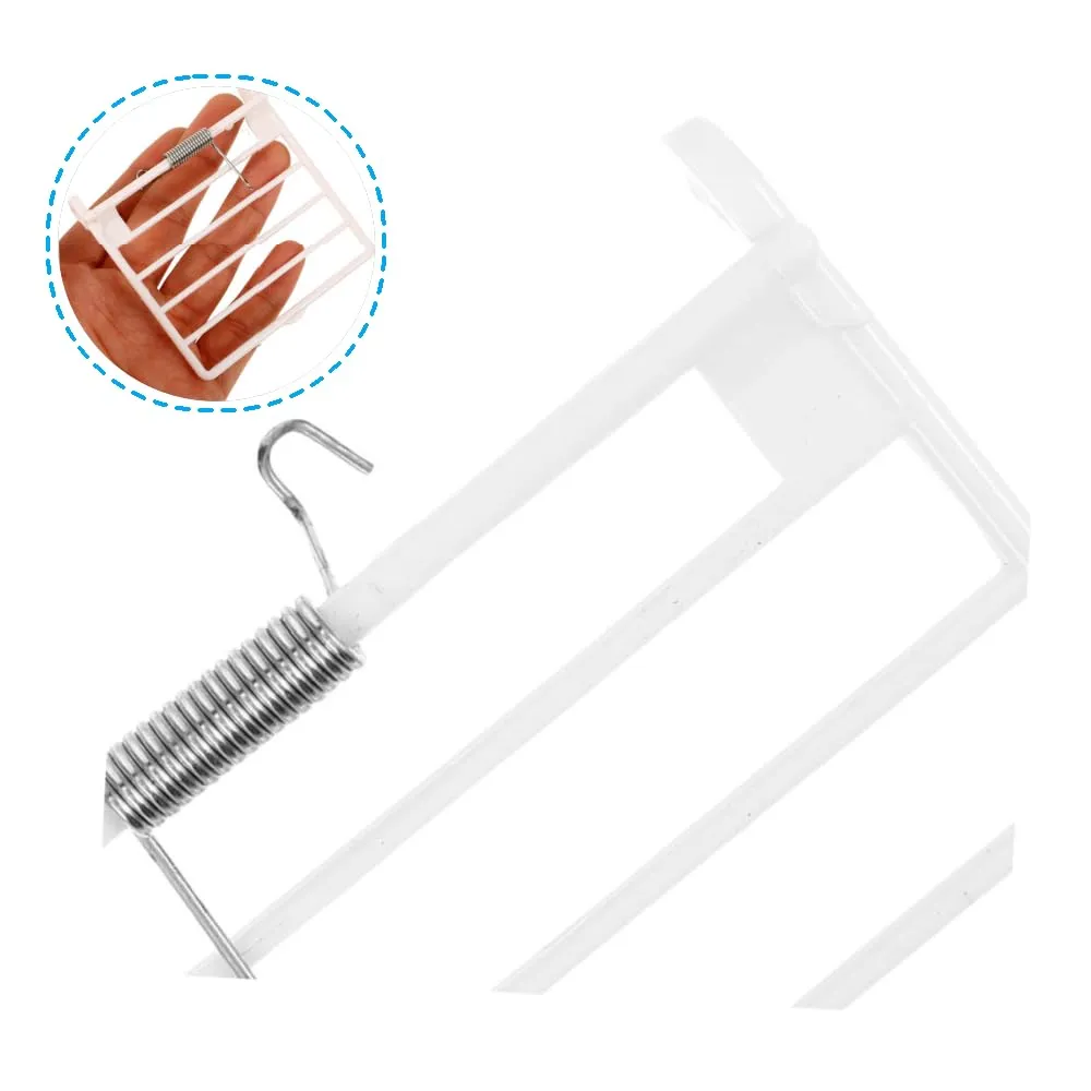 GYWHOOFT 4 pezzi porta a molla a gabbia per uccelli, facile installazione e protezione ottimale, porta a gabbia per piccioni, mini porta in plastica, porta di ricambio usa e getta, facile da strappare - immagine 3