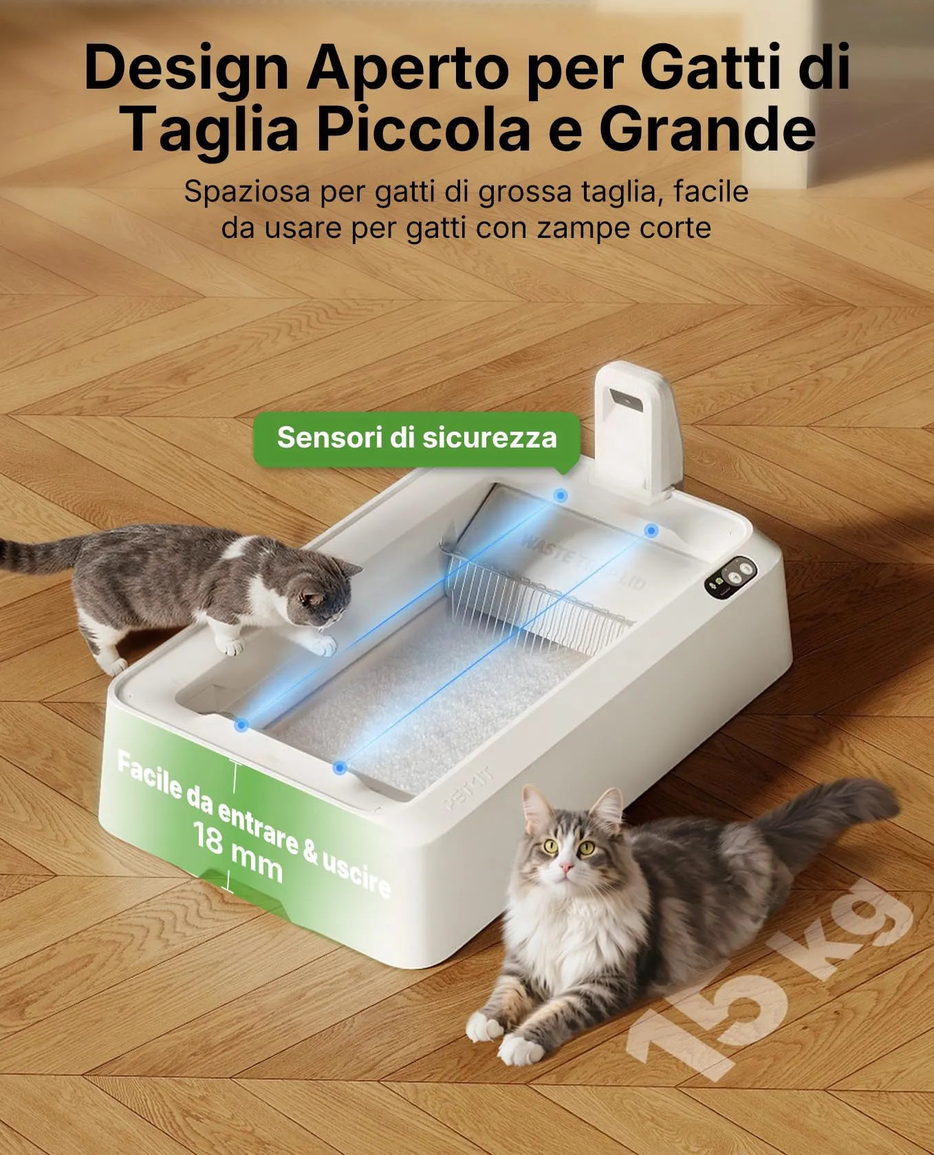PETKIT PUROBOT Crystal Duo Lettiera Gatto Autopulente con Telecamera AI - immagine 4