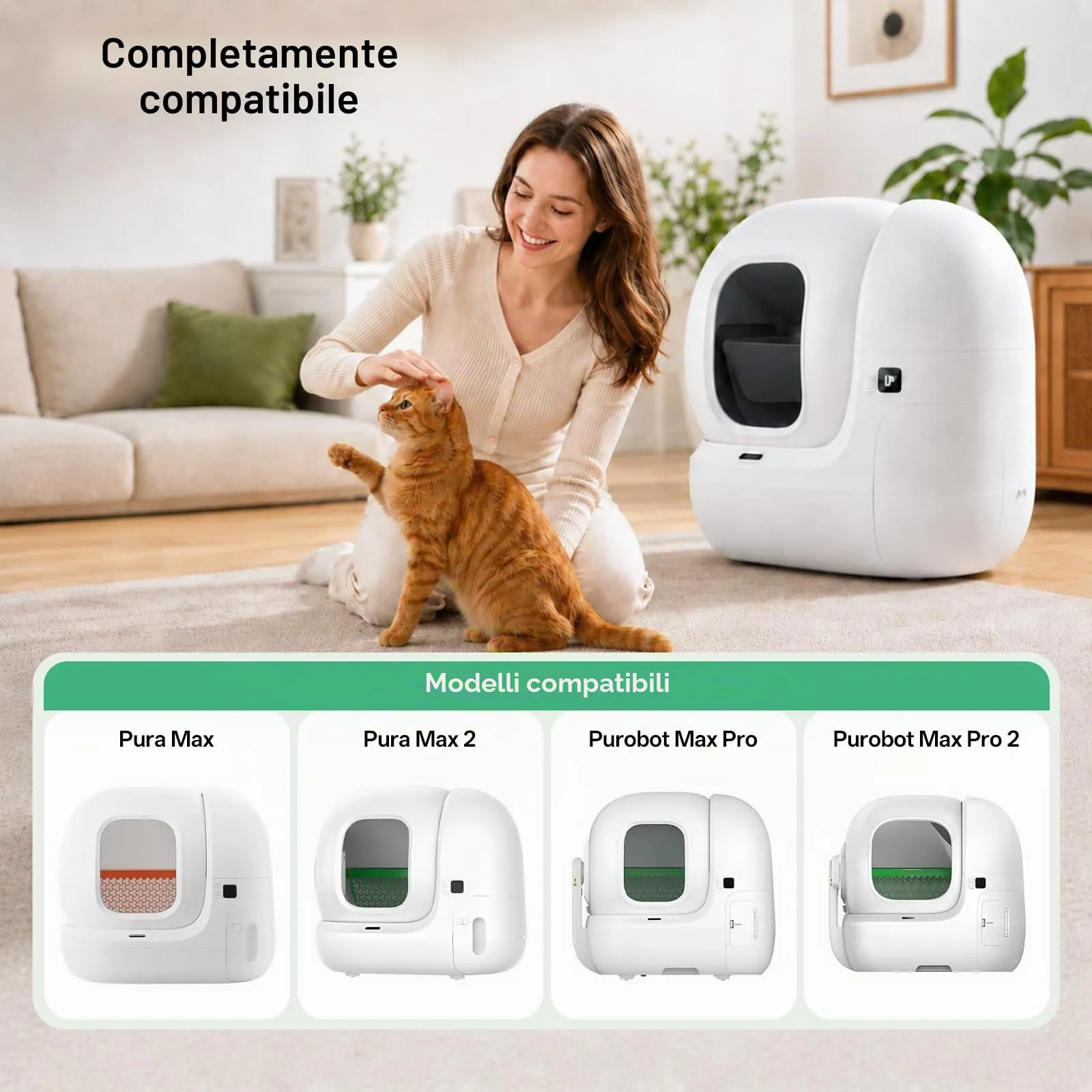 Deodorante N50 2.0 per Pura Max/Pura Max 2 Lettiera autopulente per gatti Rimuove gli odori dalla lettiera, deodorante per urina di gatto (6 pezzi Upgrade 2.0) - immagine 2