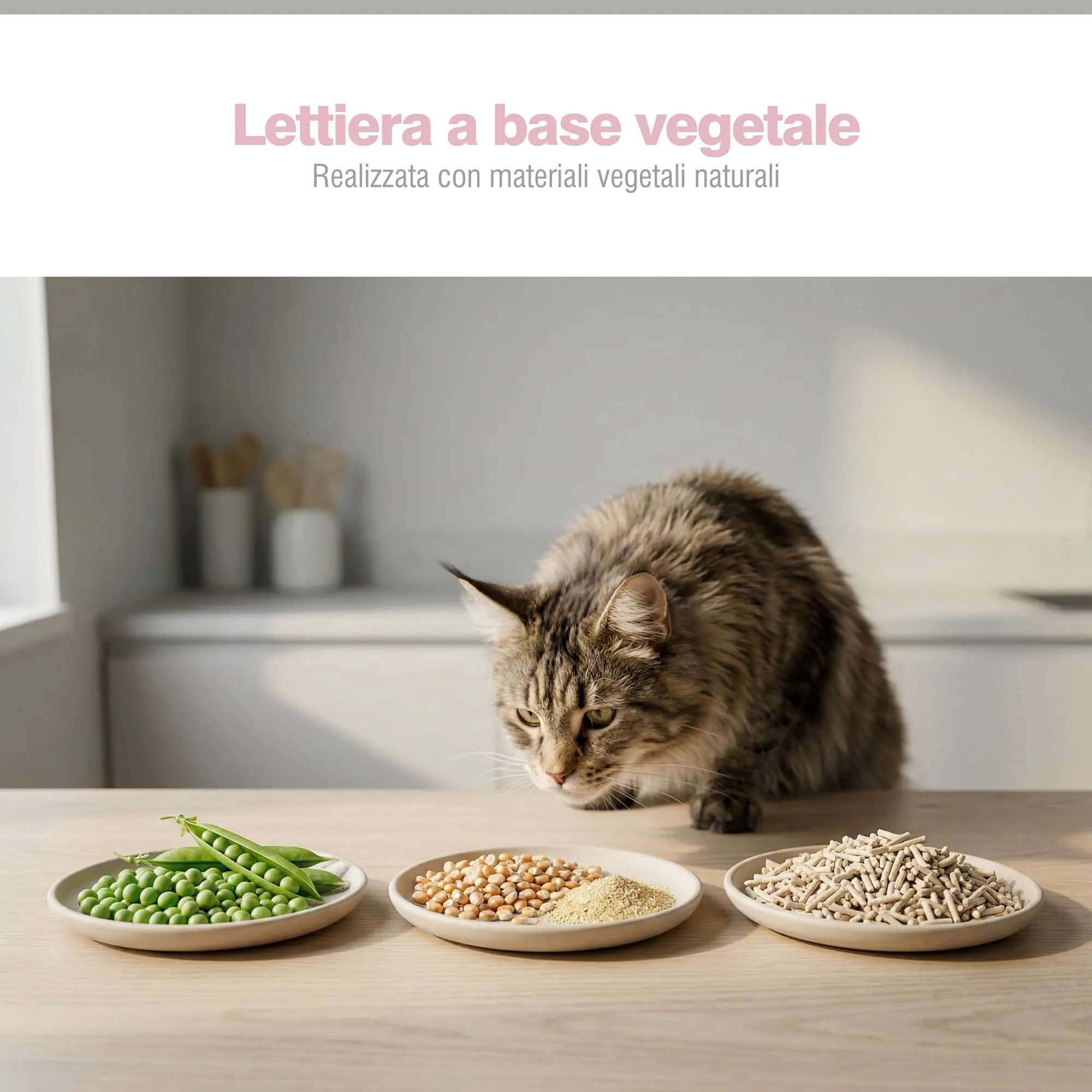 PORTENTUM Sabbia lettiera gatto agglomerante lettiera tofu 36 L senza profumo – Controllo degli odori e pulizia facile – Pellet vegetali che non si attaccano e mantengono il vassoio pulito - immagine 9