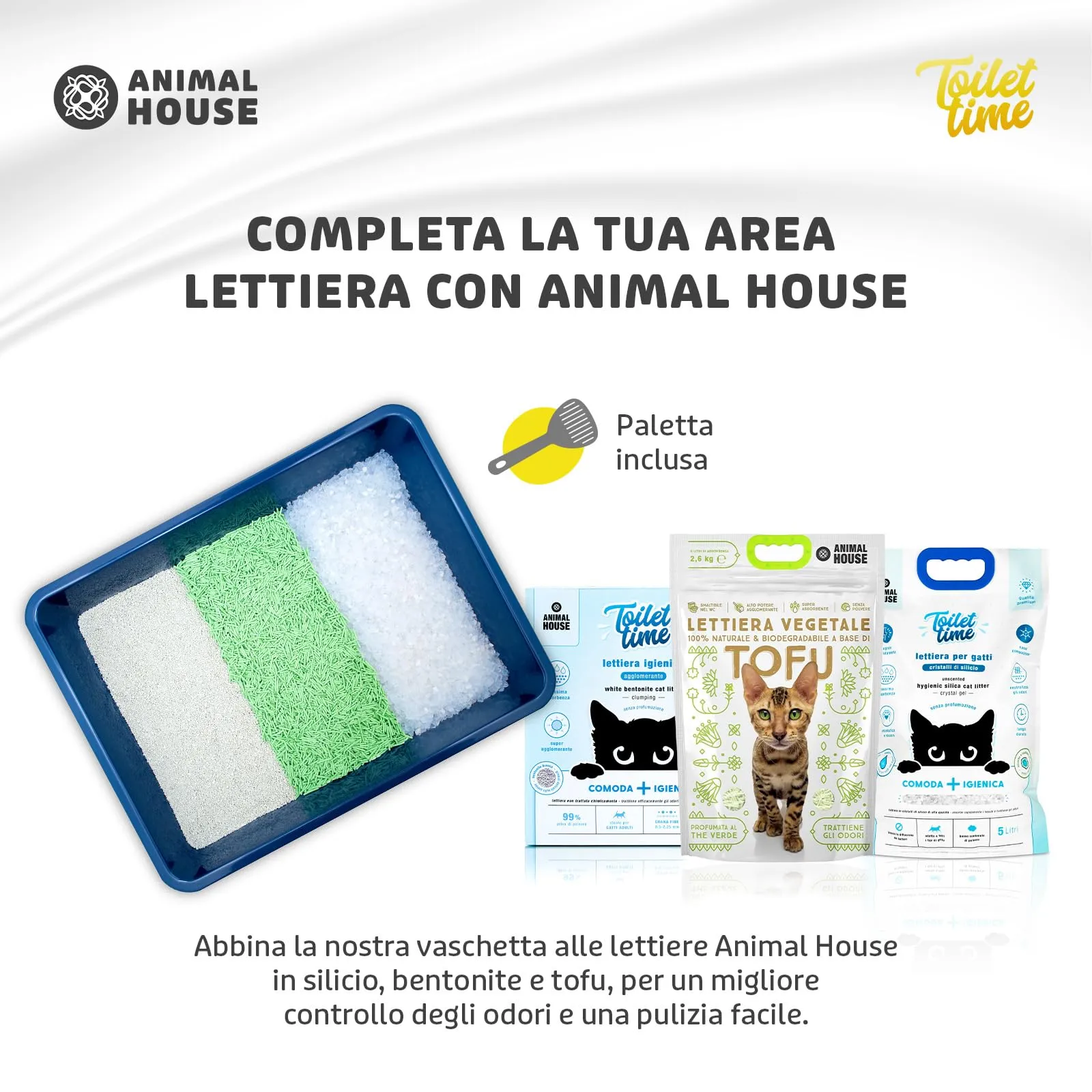 Animal House Lettiera per Gatti Senza Bordo, Vaschetta L - immagine 7