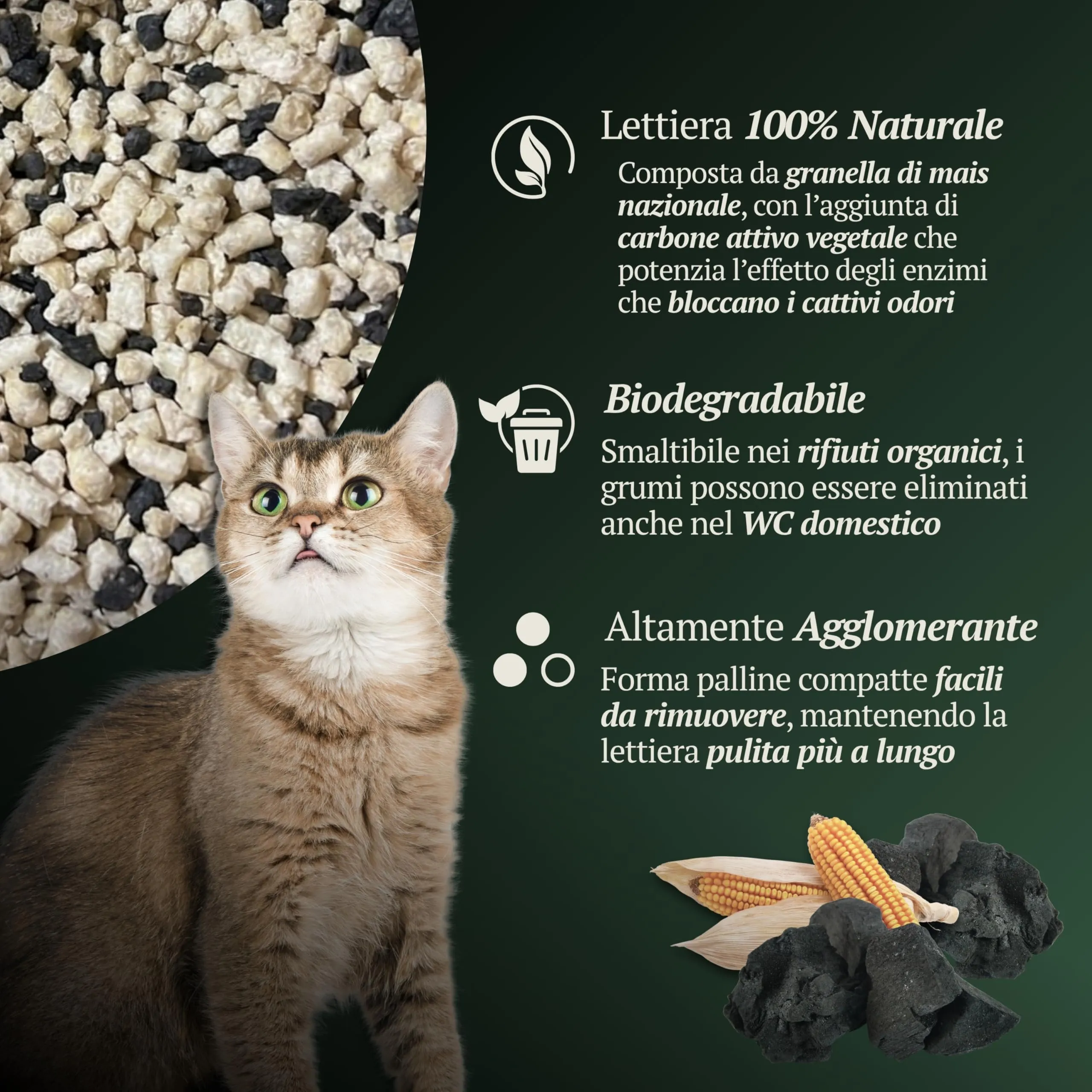 Natural Derma Pet Lettiera Gatto Agglomerante Carboni Attivi da 6 L - immagine 3