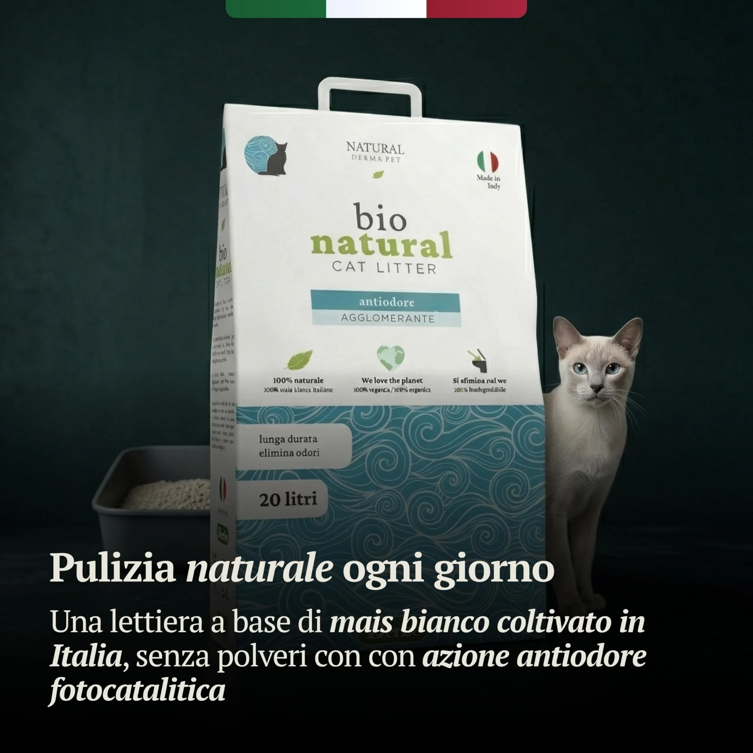 Natural Derma Pet Lettiera Gatto Agglomerante Antiodore da 20 L - immagine 2