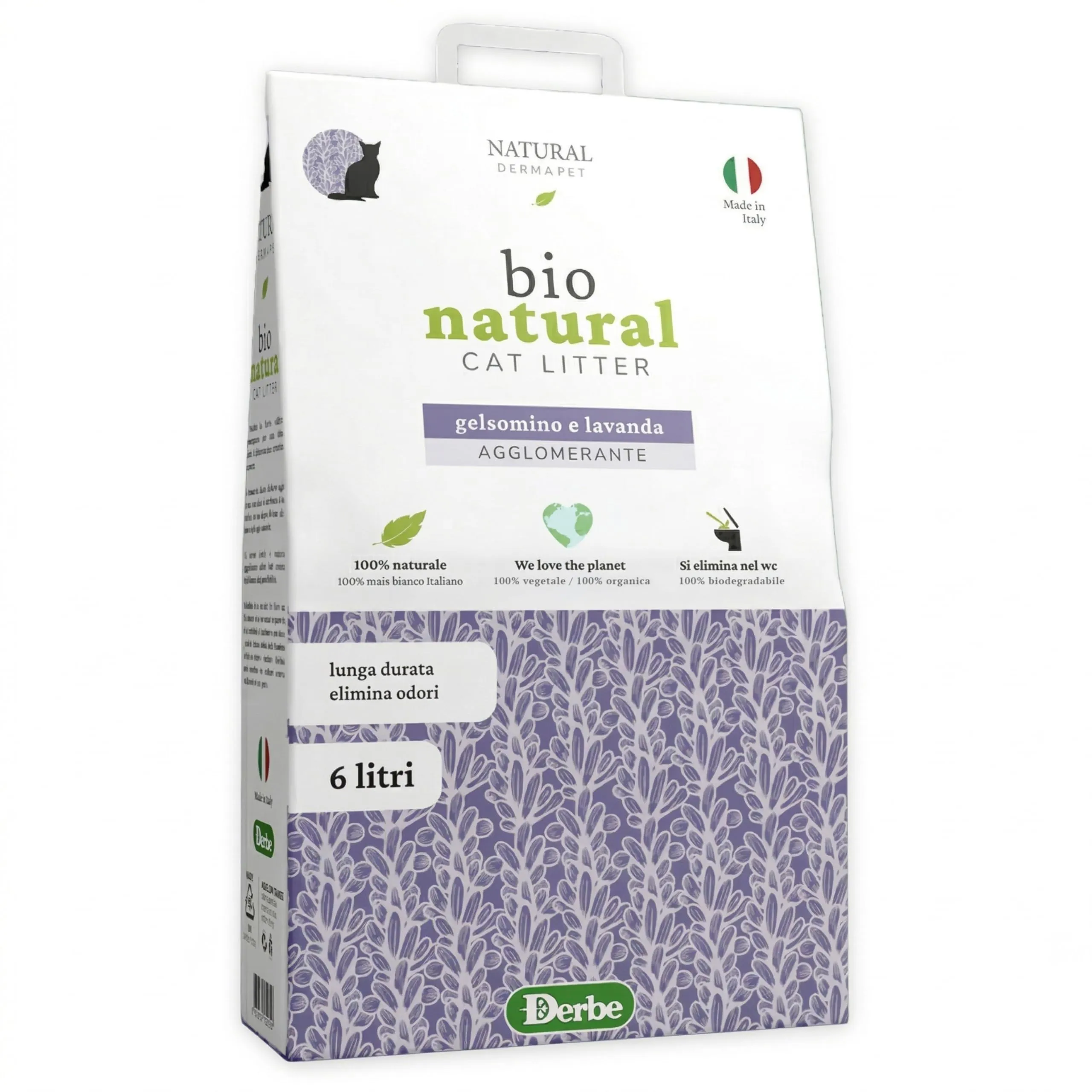 Natural Derma Pet Lettiera Gatto Agglomerante Gelsomino e Lavanda da 6 L - immagine 1