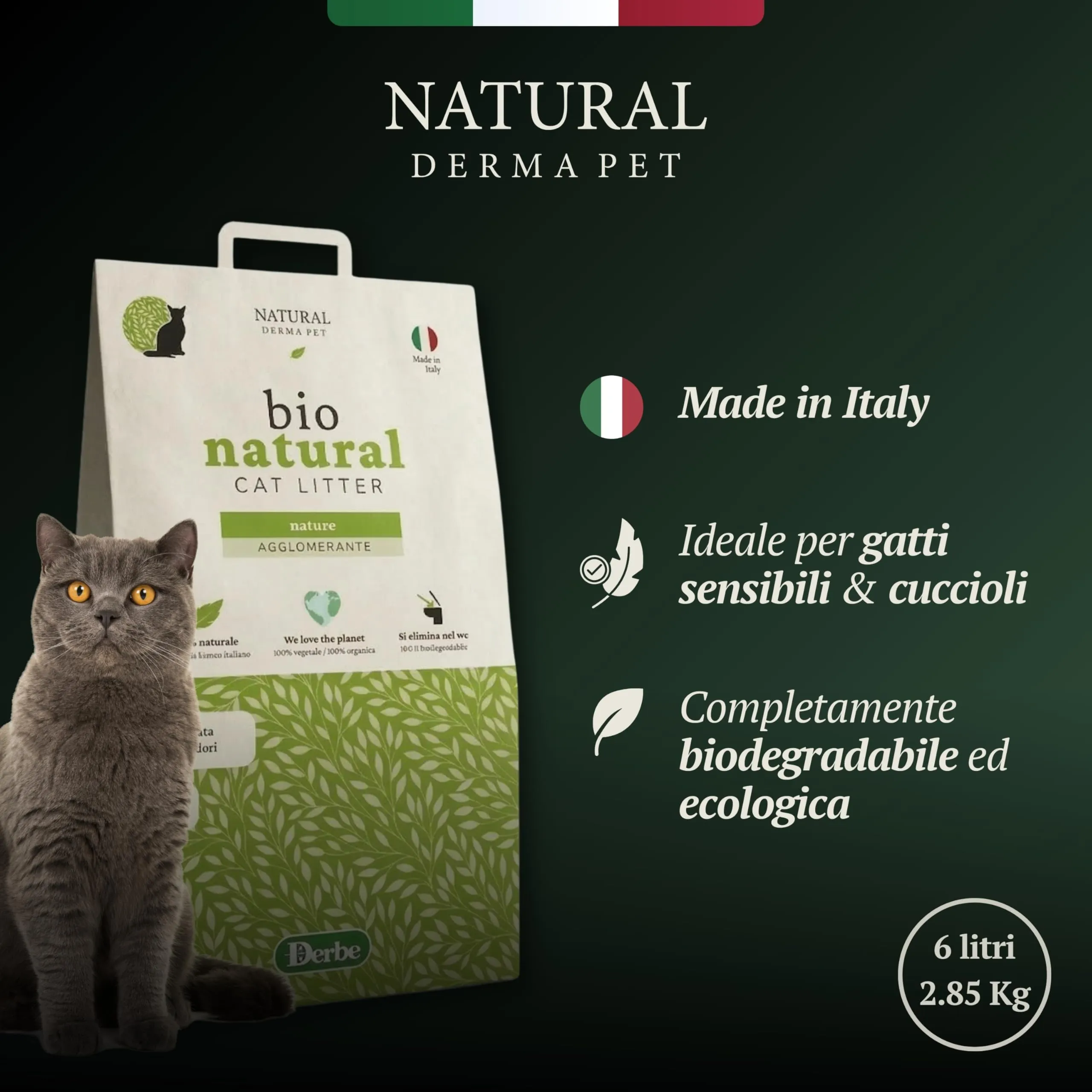 Natural Derma Pet Lettiera Gatto Agglomerante al Mais da 6 L - immagine 6