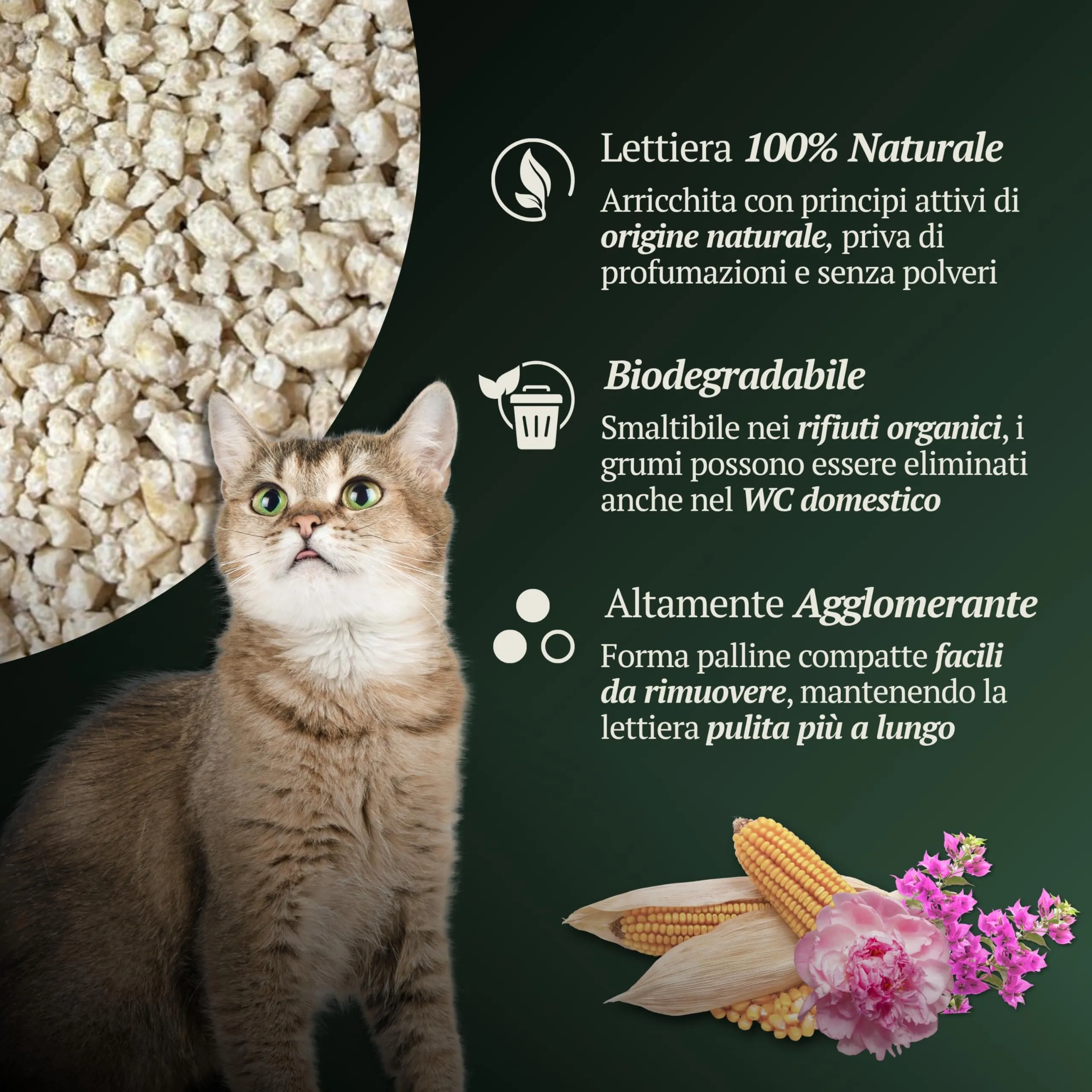 Natural Derma Pet Lettiera Gatto Agglomerante Peonia e Bouganville da 6 L - immagine 3