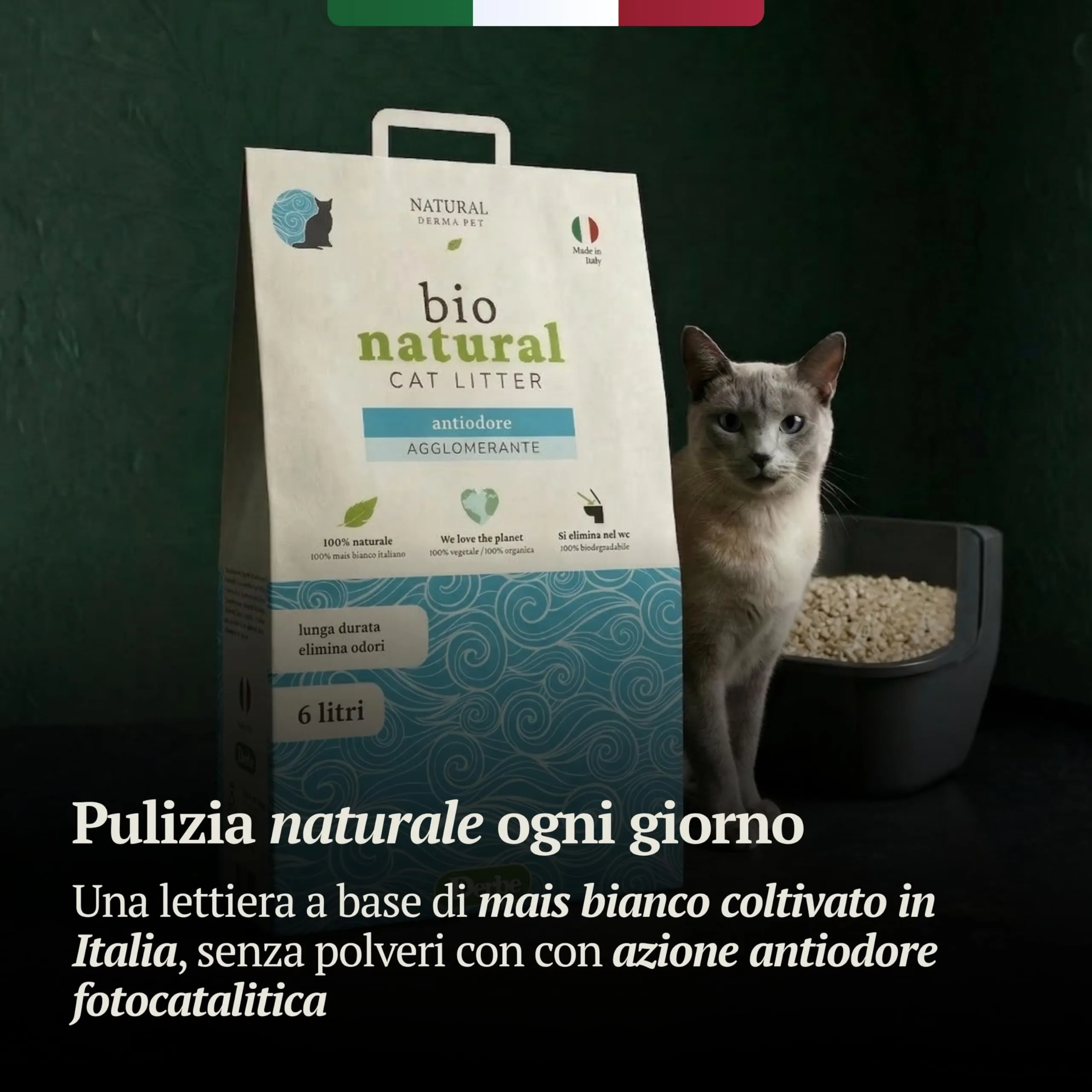Natural Derma Pet Lettiera Gatto Agglomerante Antiodore da 6 L - immagine 2