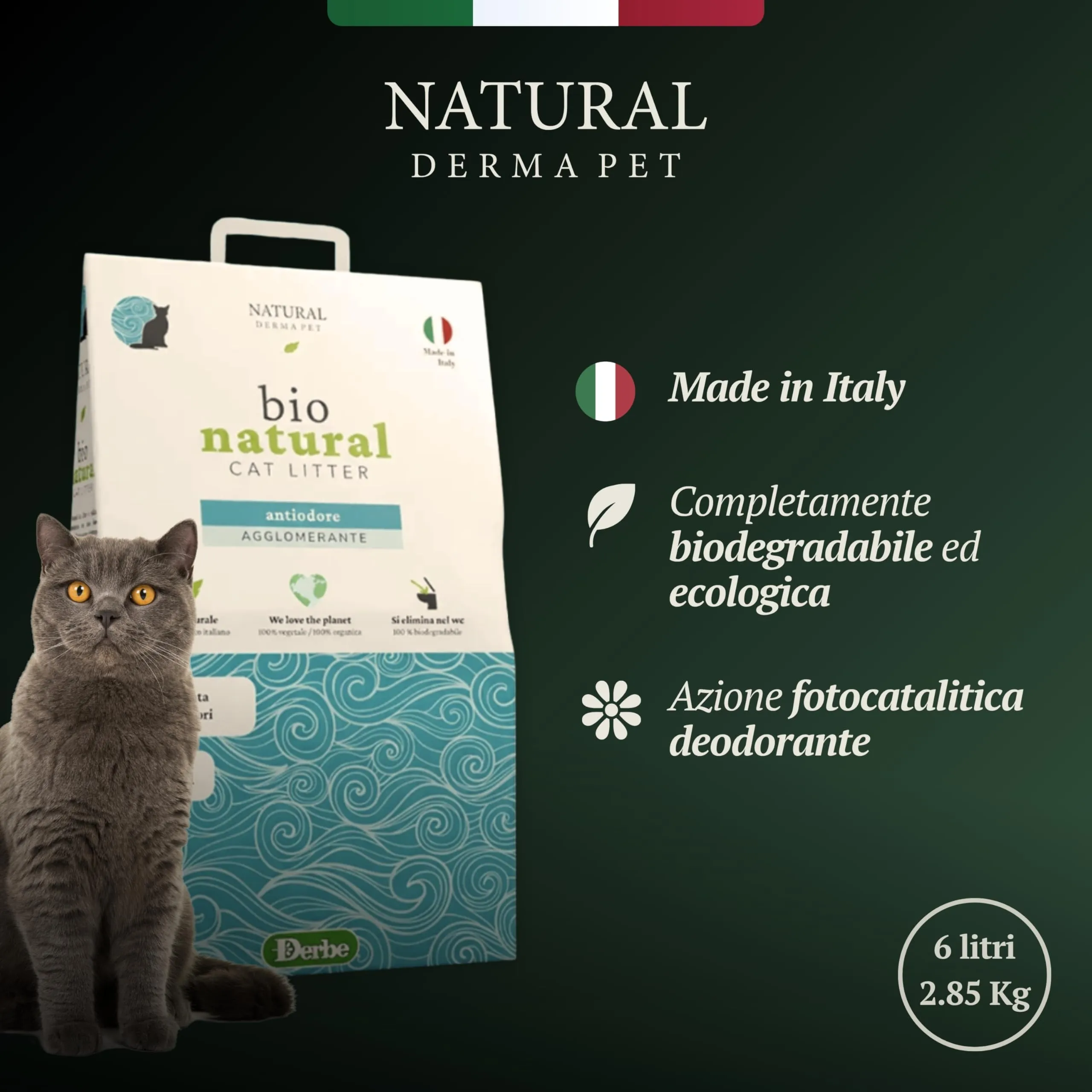 Natural Derma Pet Lettiera Gatto Agglomerante Antiodore da 6 L - immagine 6