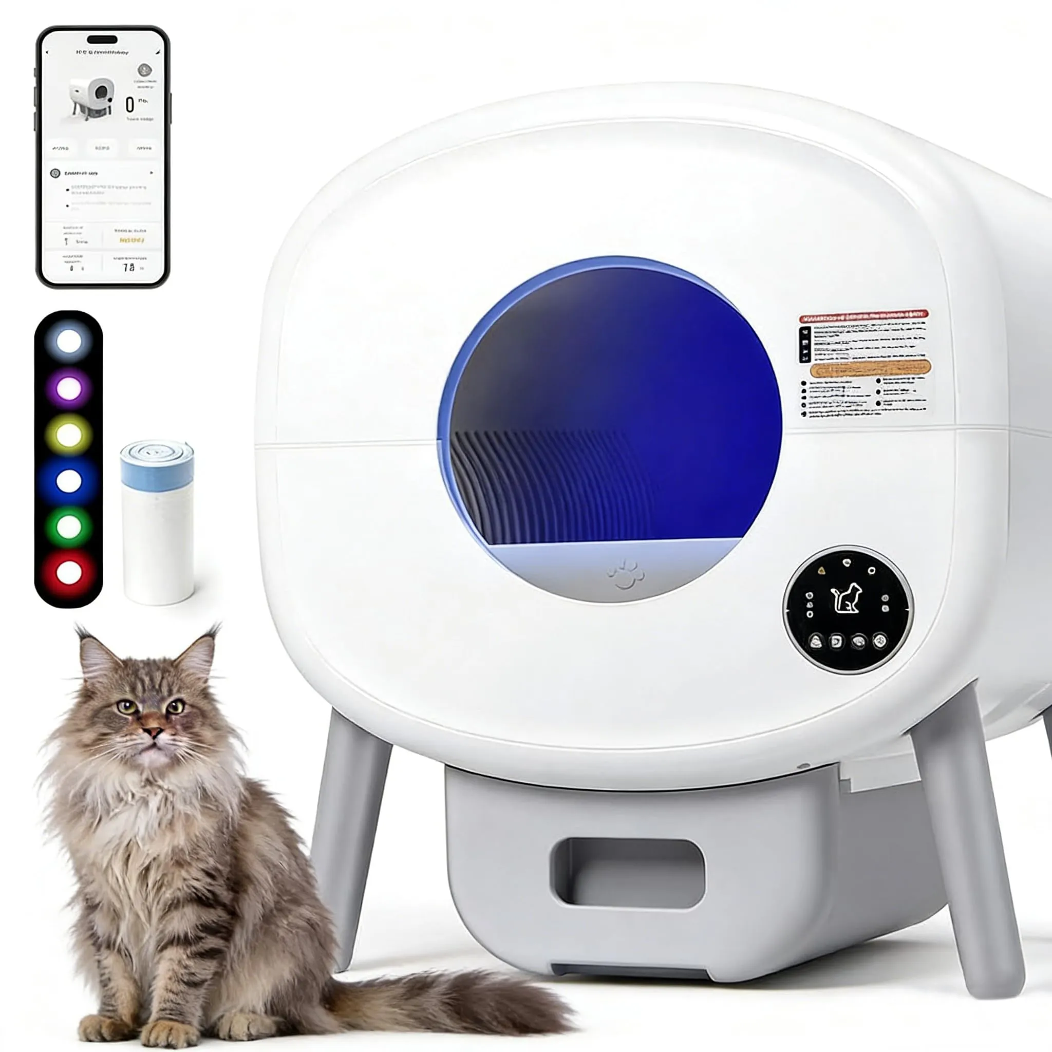 Lettiera Gatto Autopulente, Grande Capacità 76 Litri - immagine 1