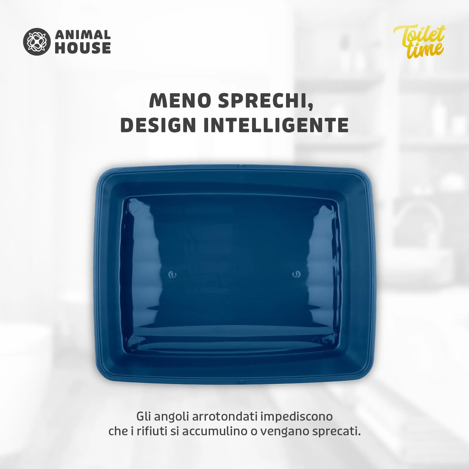 Animal House Lettiera per Gatti Lunis Senza Bordo, Vaschetta M - immagine 4