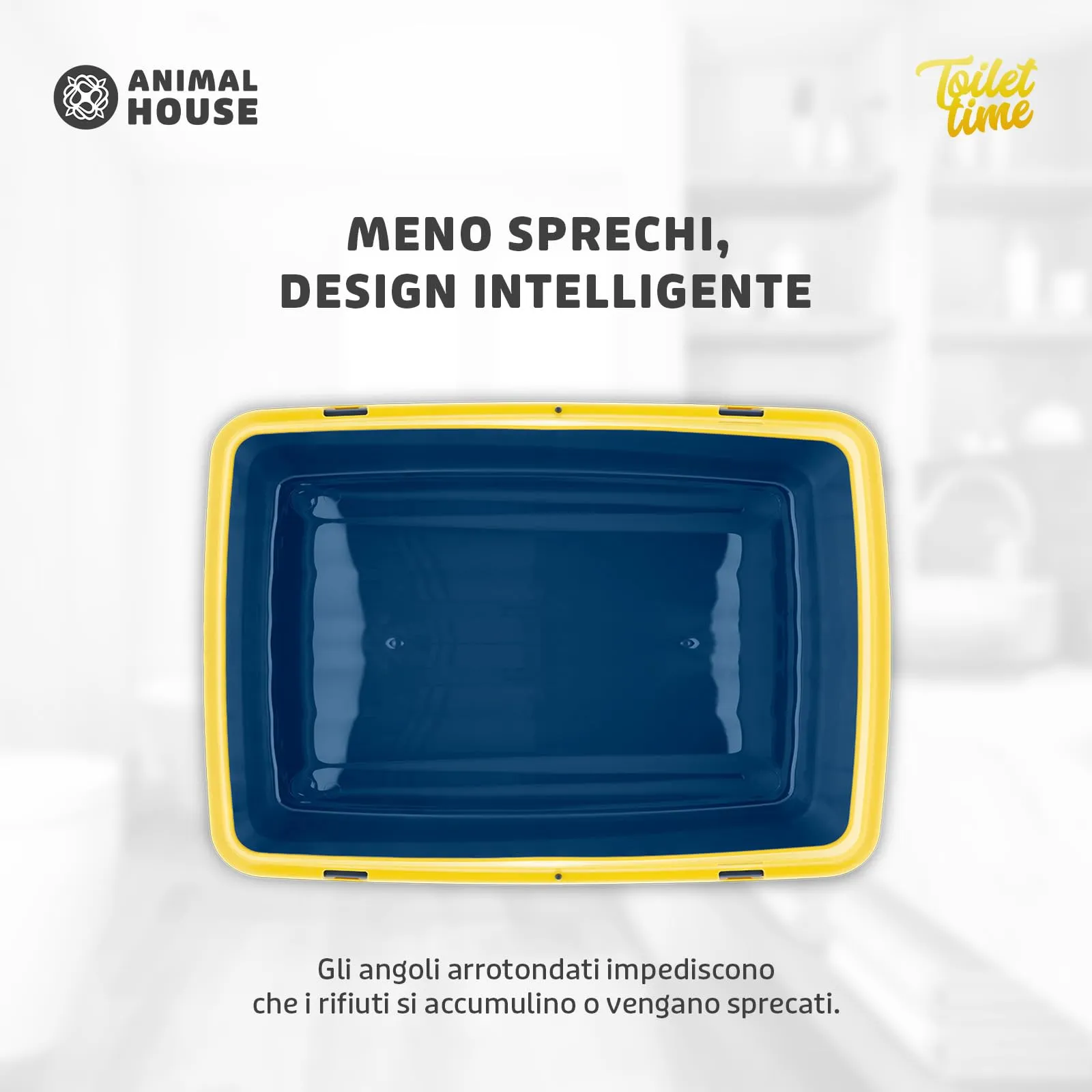 Animal House Lettiera per Gatti Lunis Con Bordo, Vaschetta L - immagine 4
