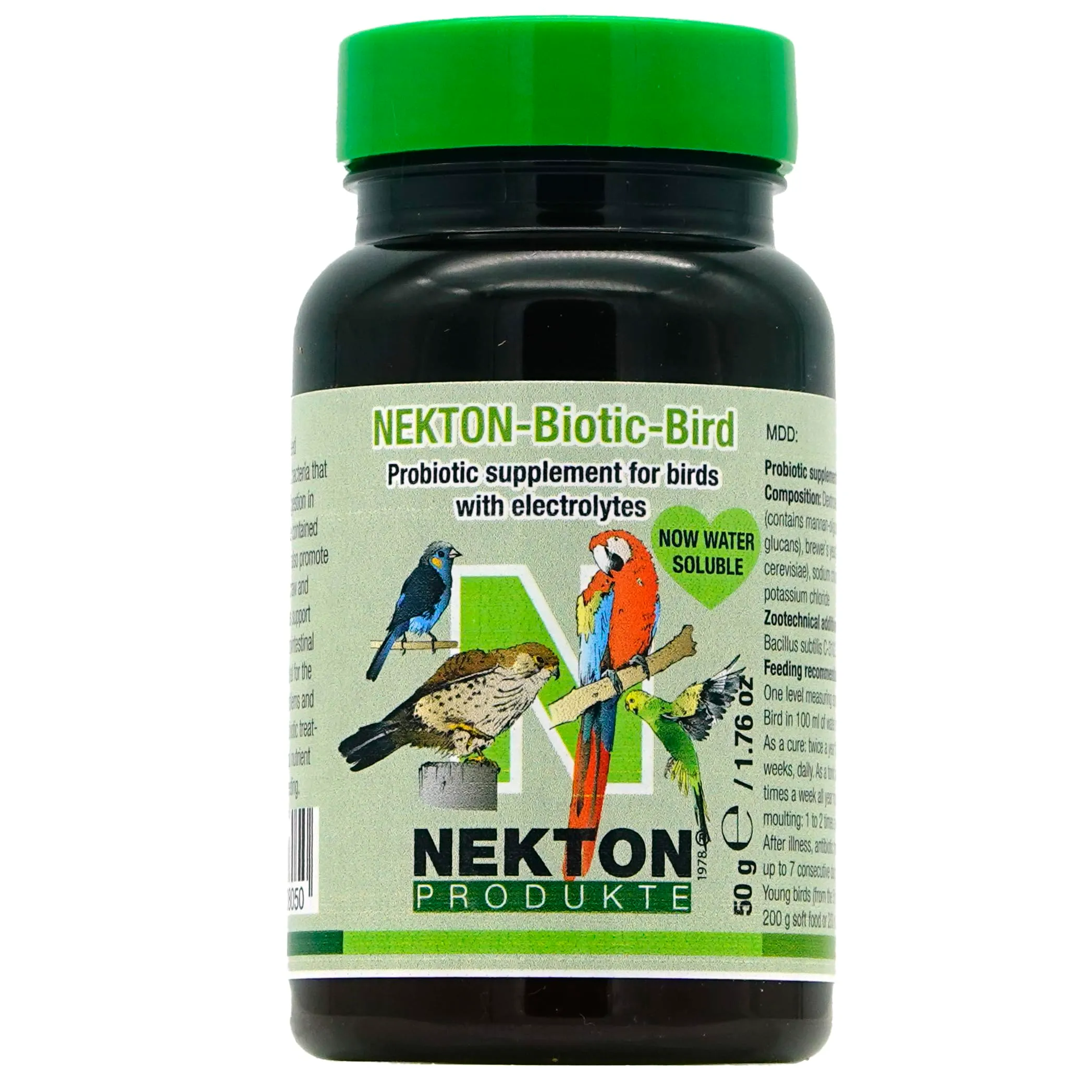 NEKTON - Biotic-Bird | Probiotico per uccelli ornamentali e rapaci | Mangime complementare (50 g) - immagine 1
