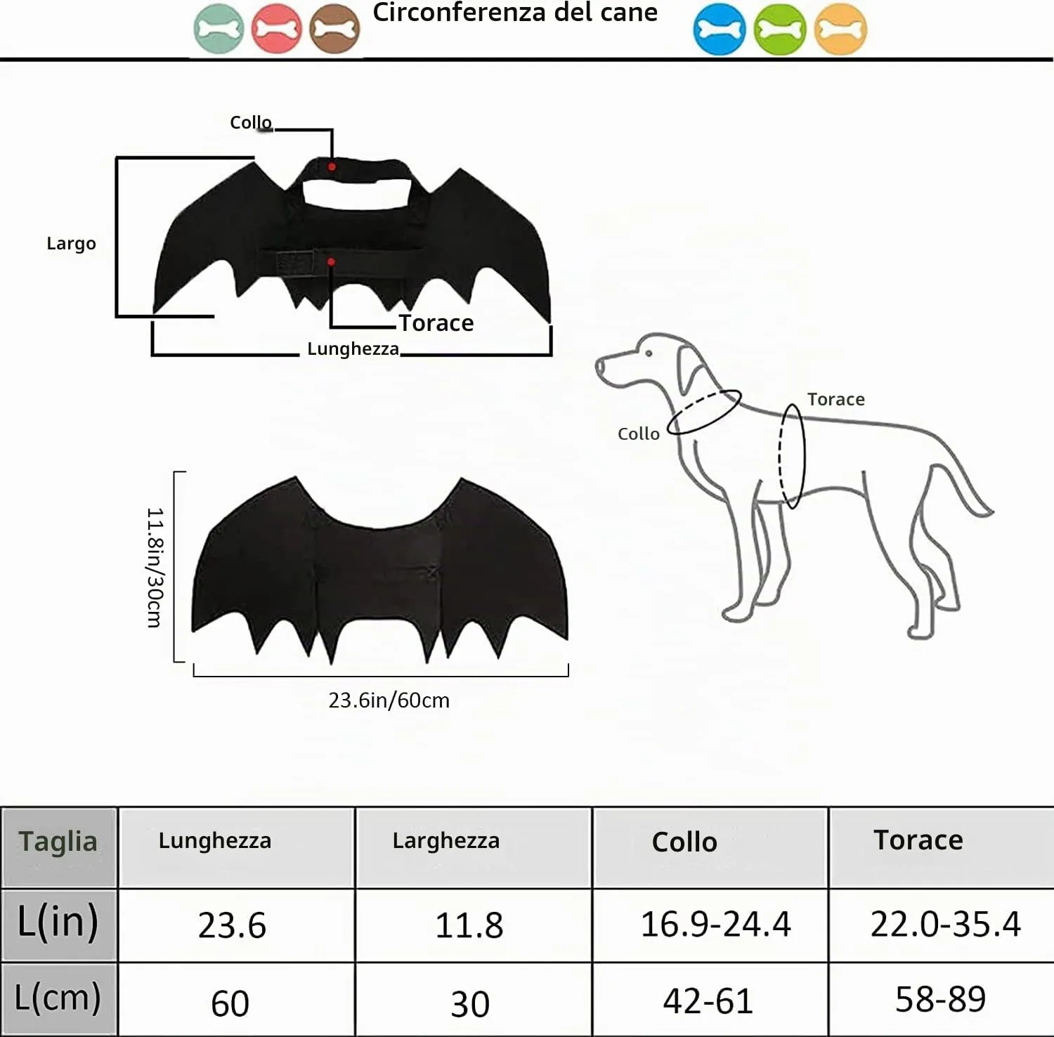 Libnrty Costume Halloween Cane, Costume Calvo Vestito per Cani Grandi e Medii Cosplay - immagine 2