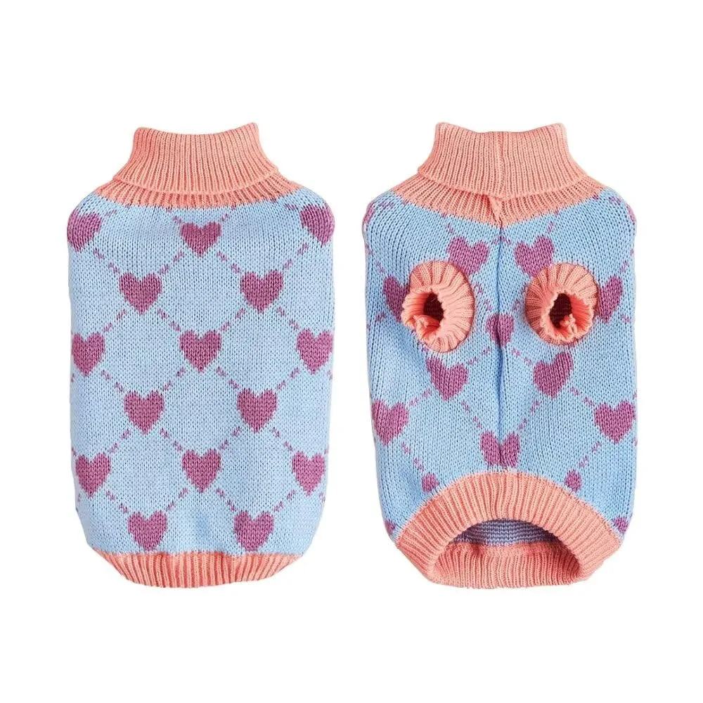 EASTLION Maglioni per Cani,Caldo Maglioncino per Cani,Maglione a Collo Alto per Cani,Cappotto Invernale più Caldo per Cani,Cucciolo di Cane,Gatto (M,Blu) - immagine 4