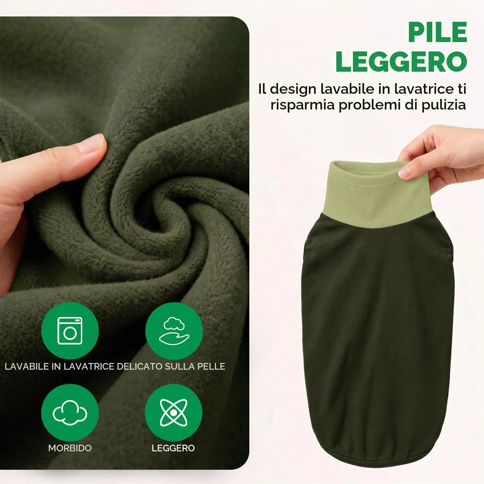 KONVINIT Maglione Cane in Felpa Leggera, Caldo Gilet Invernale con Apertura a U per la Coda, Taglie da M a 5XL Dog Sweater per Cani Medi e Grandi - immagine 2