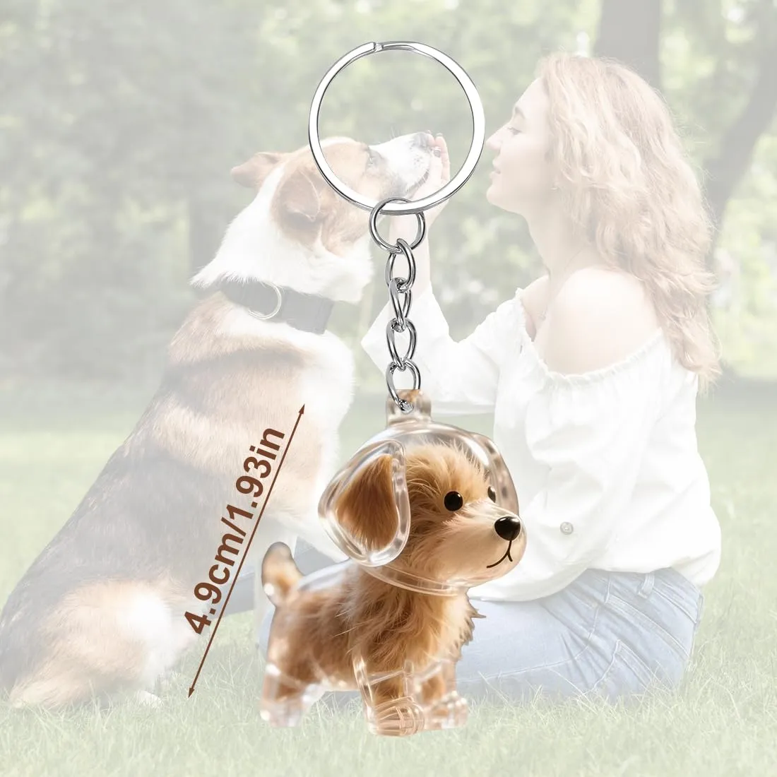 GONZTEL 1 pezzo Portachiavi per collezionisti di peli di cane, ciondolo a capsula ricordo della pelliccia, regalo commemorativo, ciondolo commemorativo per peli di cane - immagine 2