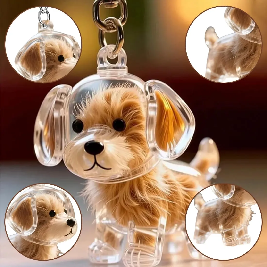 GONZTEL 1 pezzo Portachiavi per collezionisti di peli di cane, ciondolo a capsula ricordo della pelliccia, regalo commemorativo, ciondolo commemorativo per peli di cane - immagine 3