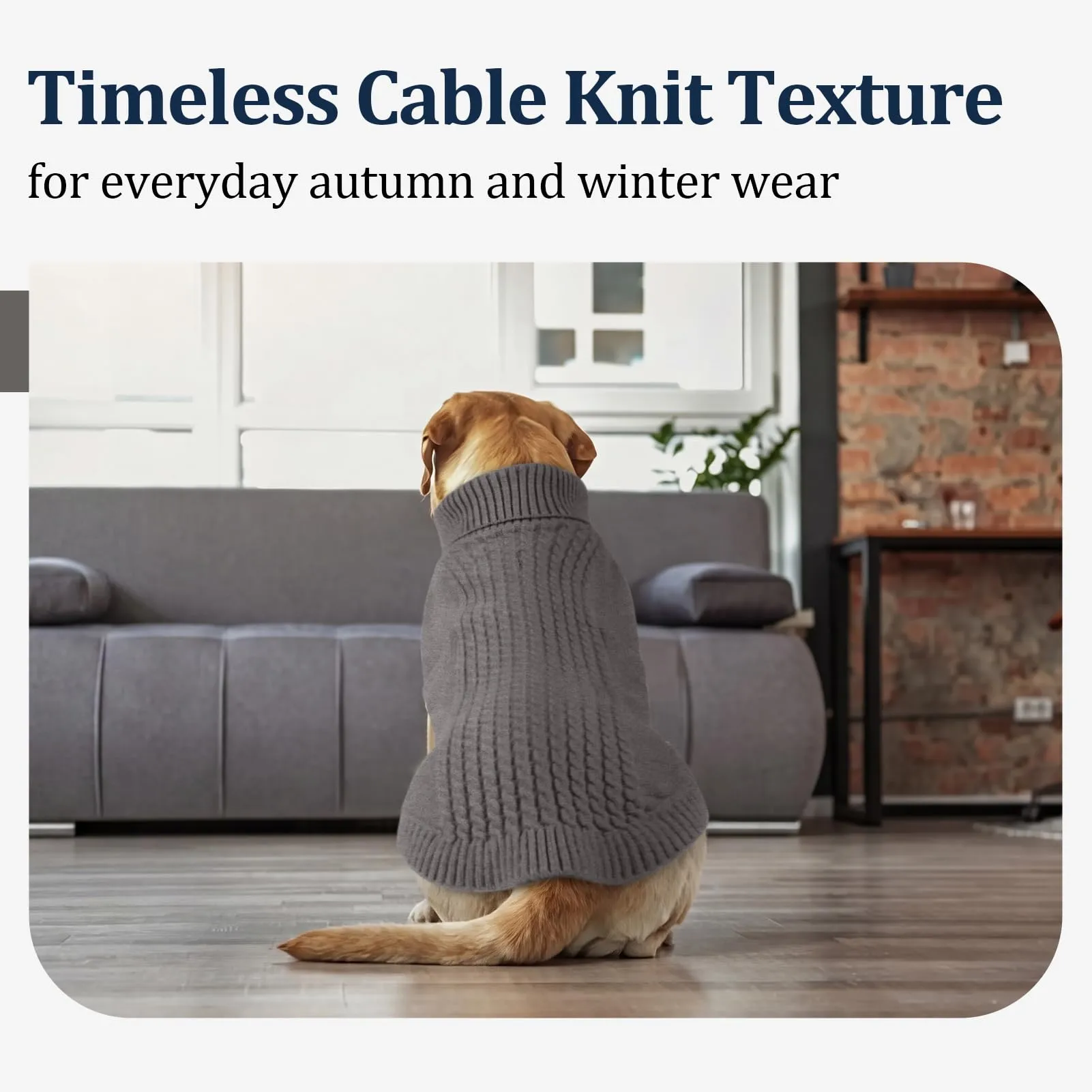 Hjumarayan Maglione minimalista per cani, lavorato a maglia, morbido, con collo alto, con foro per imbracatura, per passeggiate autunnali e invernali, comodo maglione per cani e ragazze, Cocker - immagine 8