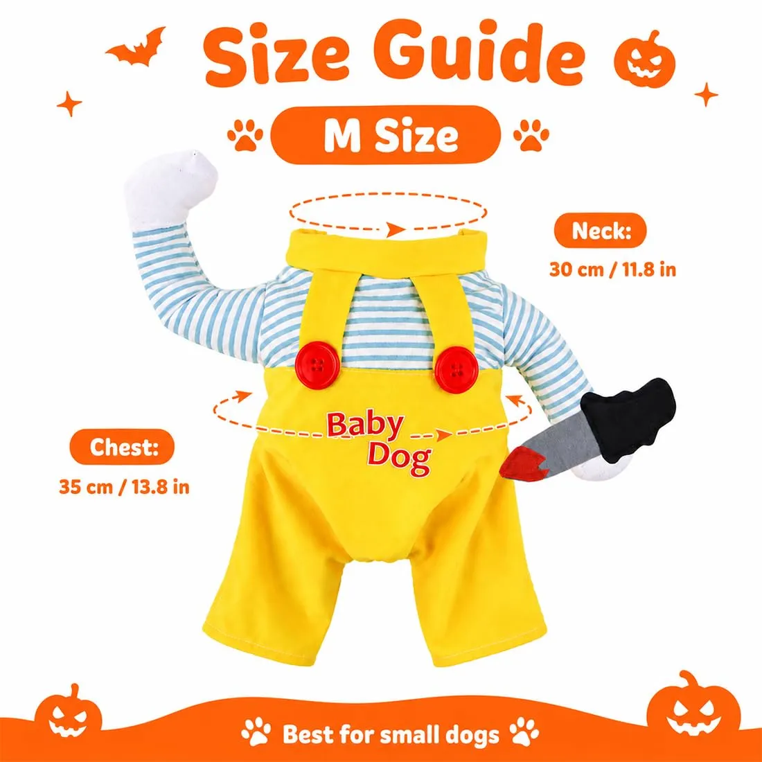 FCPEAG Costume Cane,Cane Awful Costumes,Costume Di Halloween Per Cani,Costumi Per Cani Divertenti Per Halloween,Cosplay,Natale e Feste(M) - immagine 2