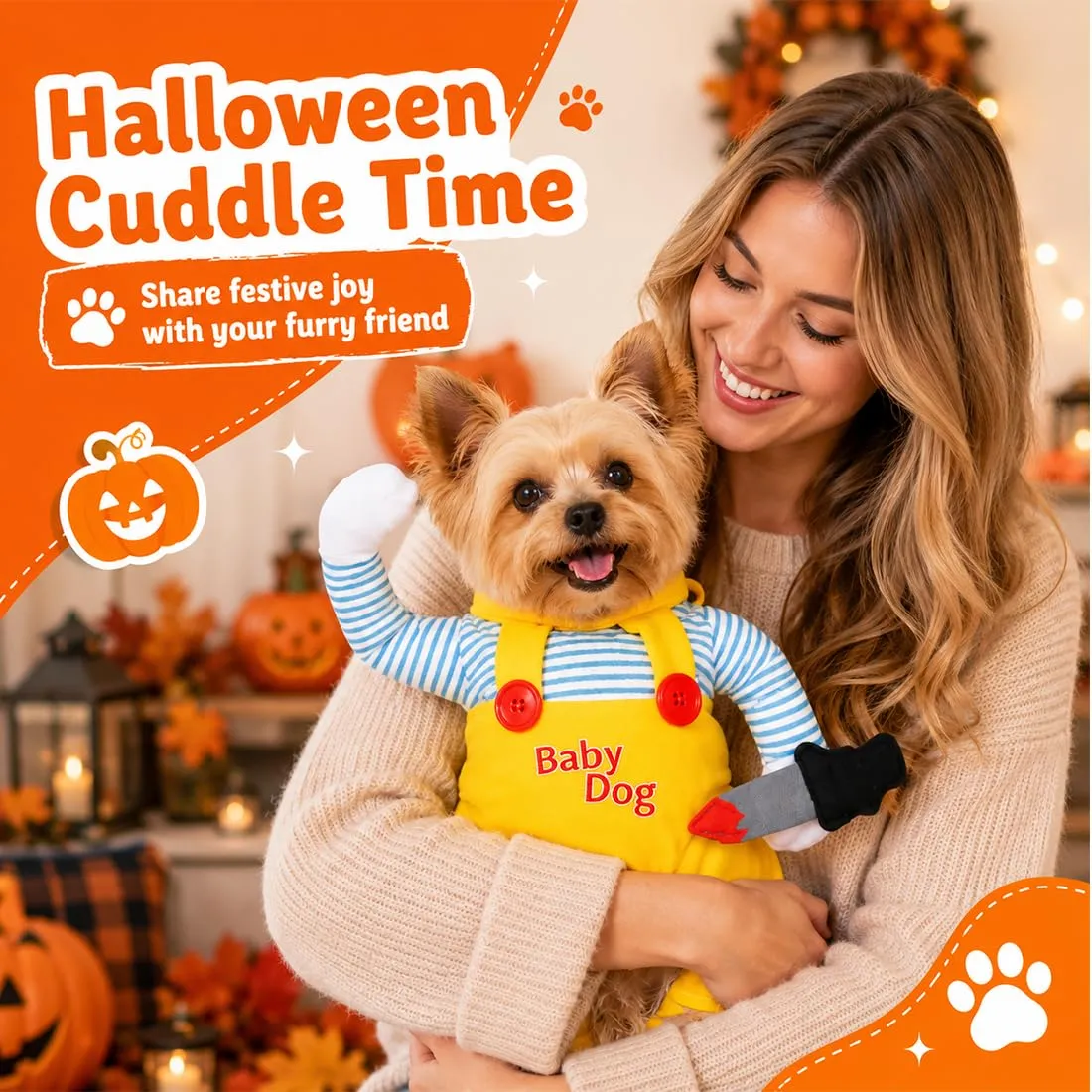 FCPEAG Costume Cane,Cane Awful Costumes,Costume Di Halloween Per Cani,Costumi Per Cani Divertenti Per Halloween,Cosplay,Natale e Feste(M) - immagine 5