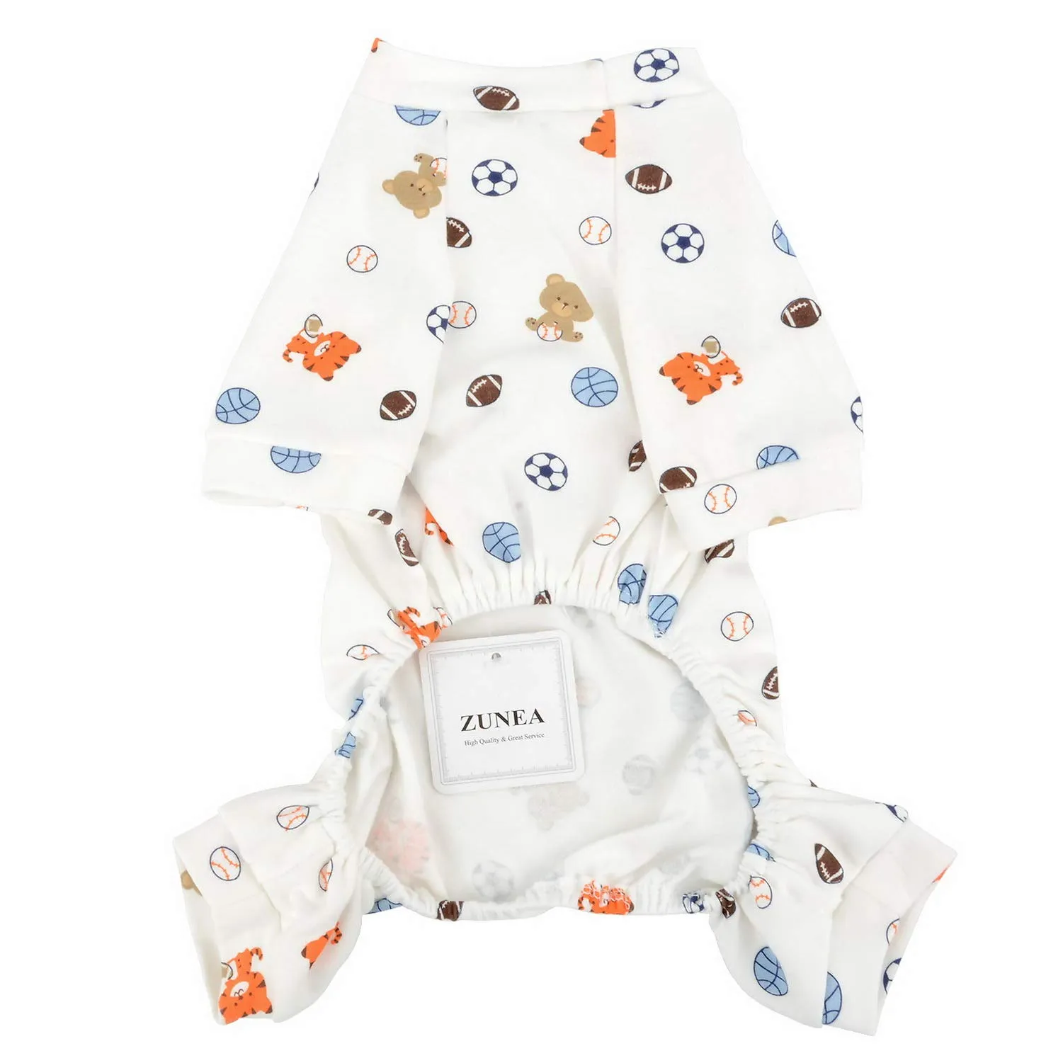 Zunea - Tuta per cani di piccola taglia, in cotone, motivo papere, copre le quattro zampe, unisex, per cani, gatti altri piccoli animali domestici - immagine 6