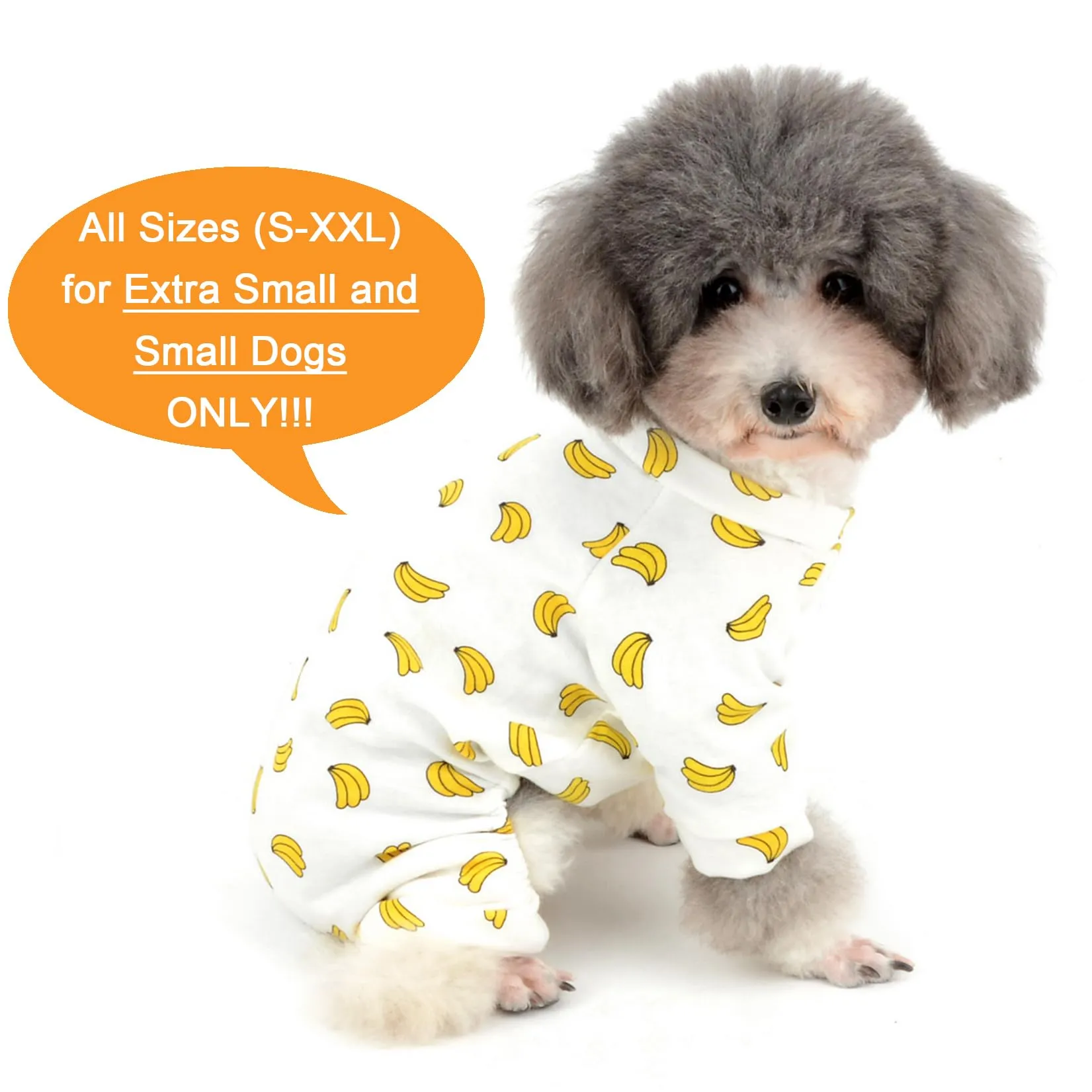 Zunea - Tuta per cani di piccola taglia, in cotone, motivo papere, copre le quattro zampe, unisex, per cani, gatti altri piccoli animali domestici - immagine 2