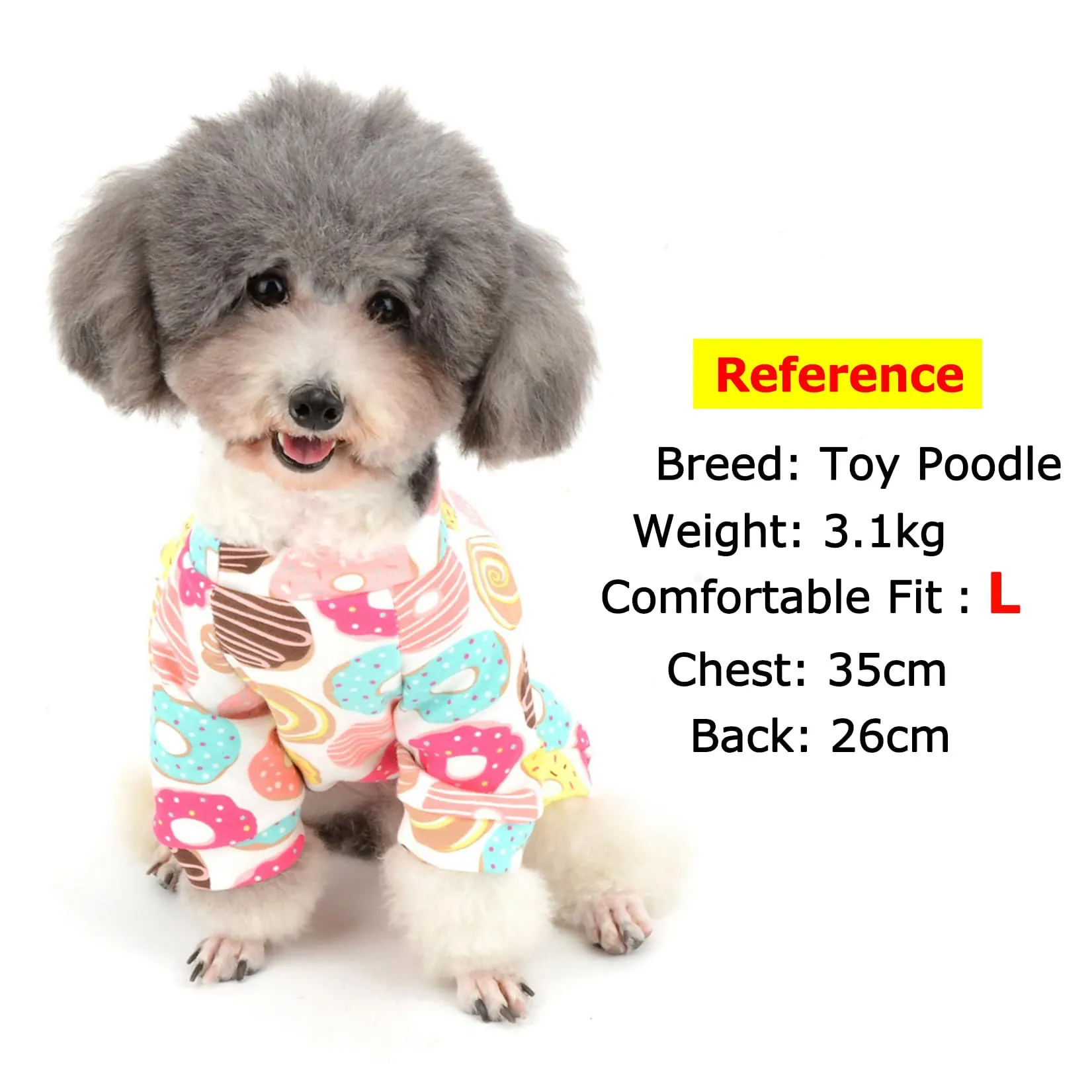 Zunea - Tuta per cani di piccola taglia, in cotone, motivo papere, copre le quattro zampe, unisex, per cani, gatti altri piccoli animali domestici - immagine 3