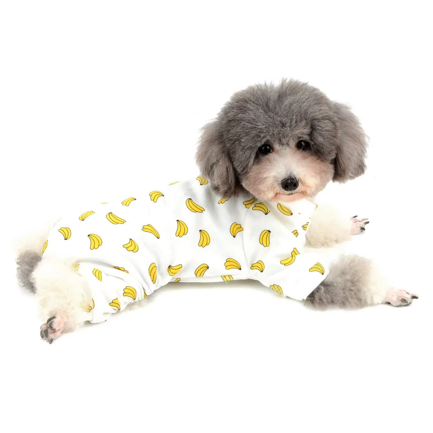 Zunea - Tuta per cani di piccola taglia, in cotone, motivo papere, copre le quattro zampe, unisex, per cani, gatti altri piccoli animali domestici - immagine 8