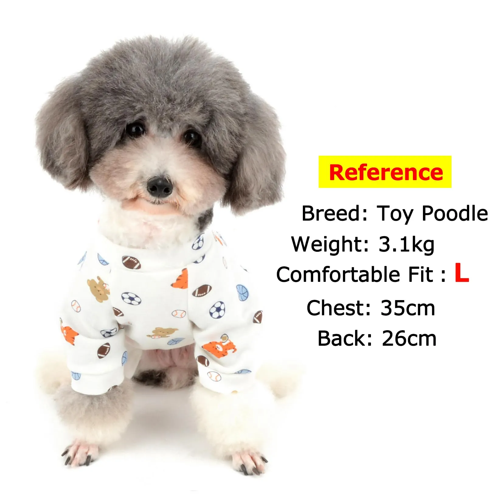 Zunea - Tuta per cani di piccola taglia, in cotone, motivo papere, copre le quattro zampe, unisex, per cani, gatti altri piccoli animali domestici - immagine 3