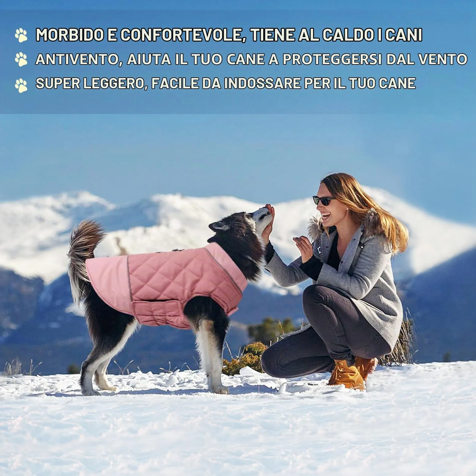 Idepet, Cappotto invernale per cani, impermeabile, caldo, antivento, senza maniche, con foro per pettorina, per cani di taglia piccola, media e grande - immagine 4