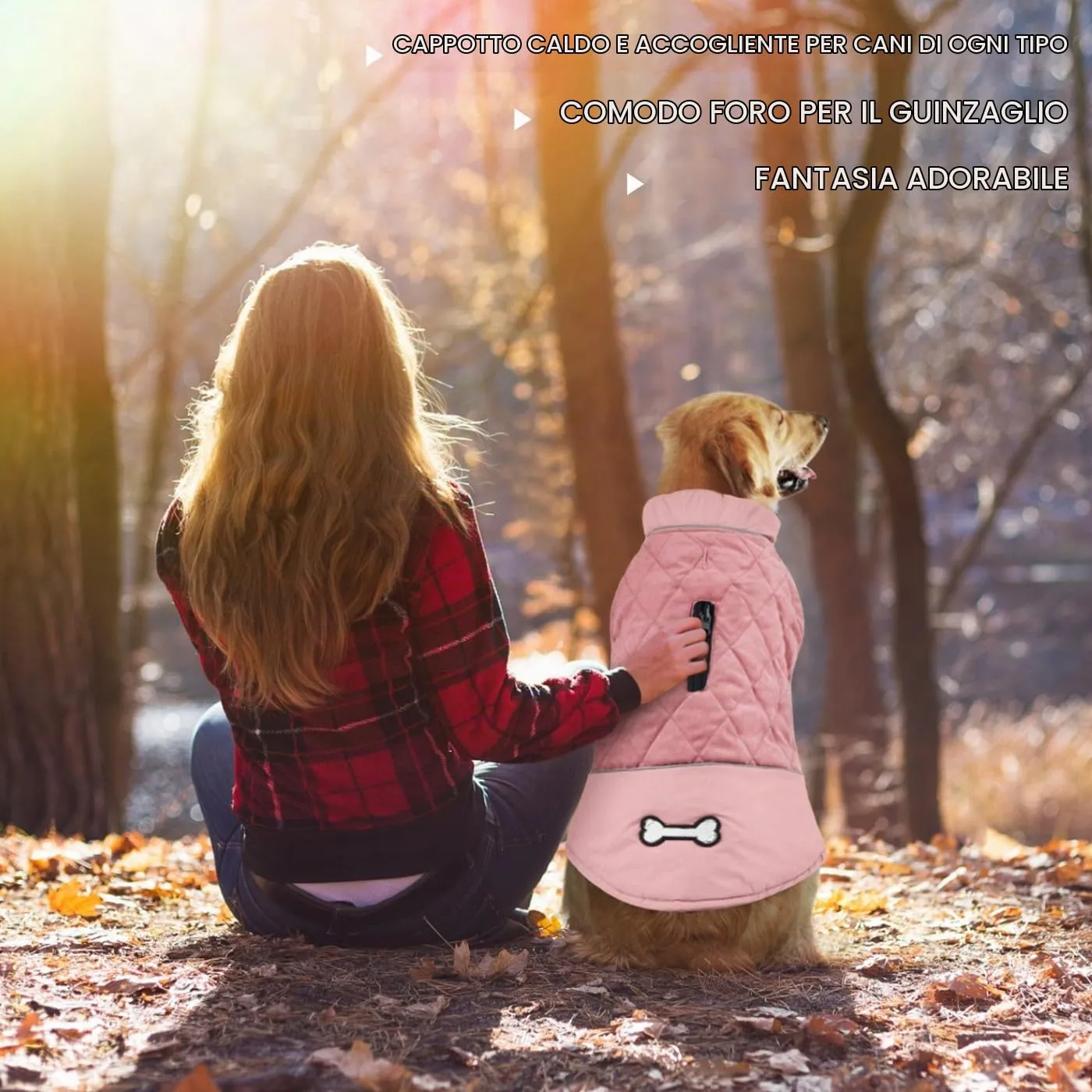 Idepet Cappotto per cani antivento Giacca invernale calda, Tuta da neve anti-neve Abbigliamento per cani per cani di taglia piccola e media con foro per imbracatura Blu Rosa Grigio - immagine 5