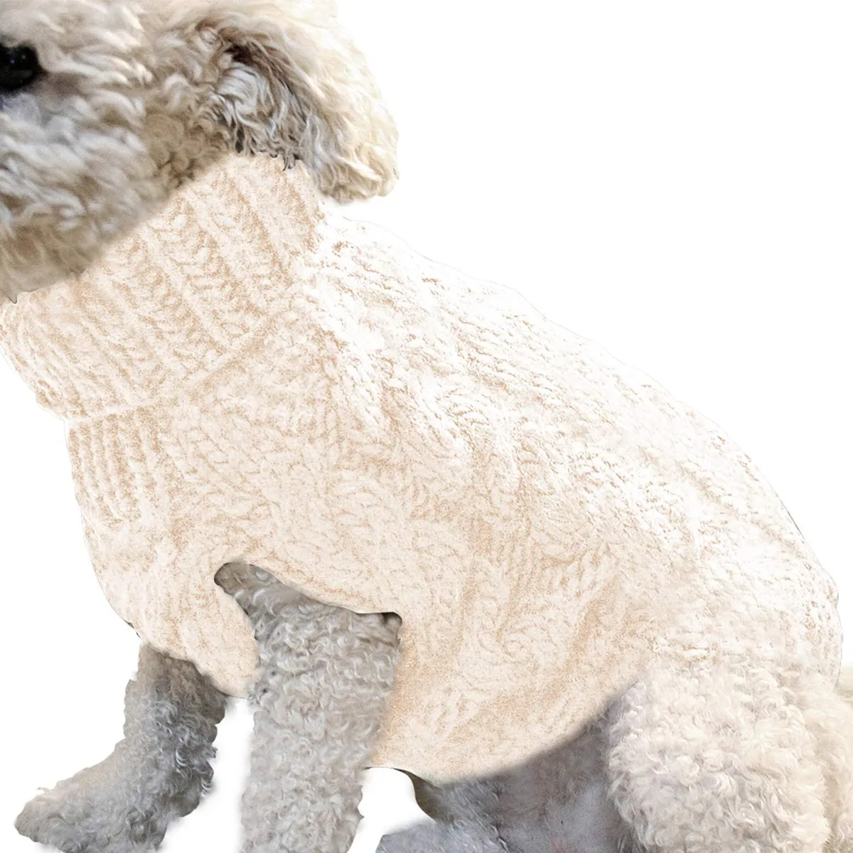 Cane da compagnia dolcevita lavorato a maglia maglione cappotto inverno scaldino ispessimento pullover maglieria cappotto all'uncinetto vestiti per piccolo cane medio grande cucciolo gatto - immagine 2