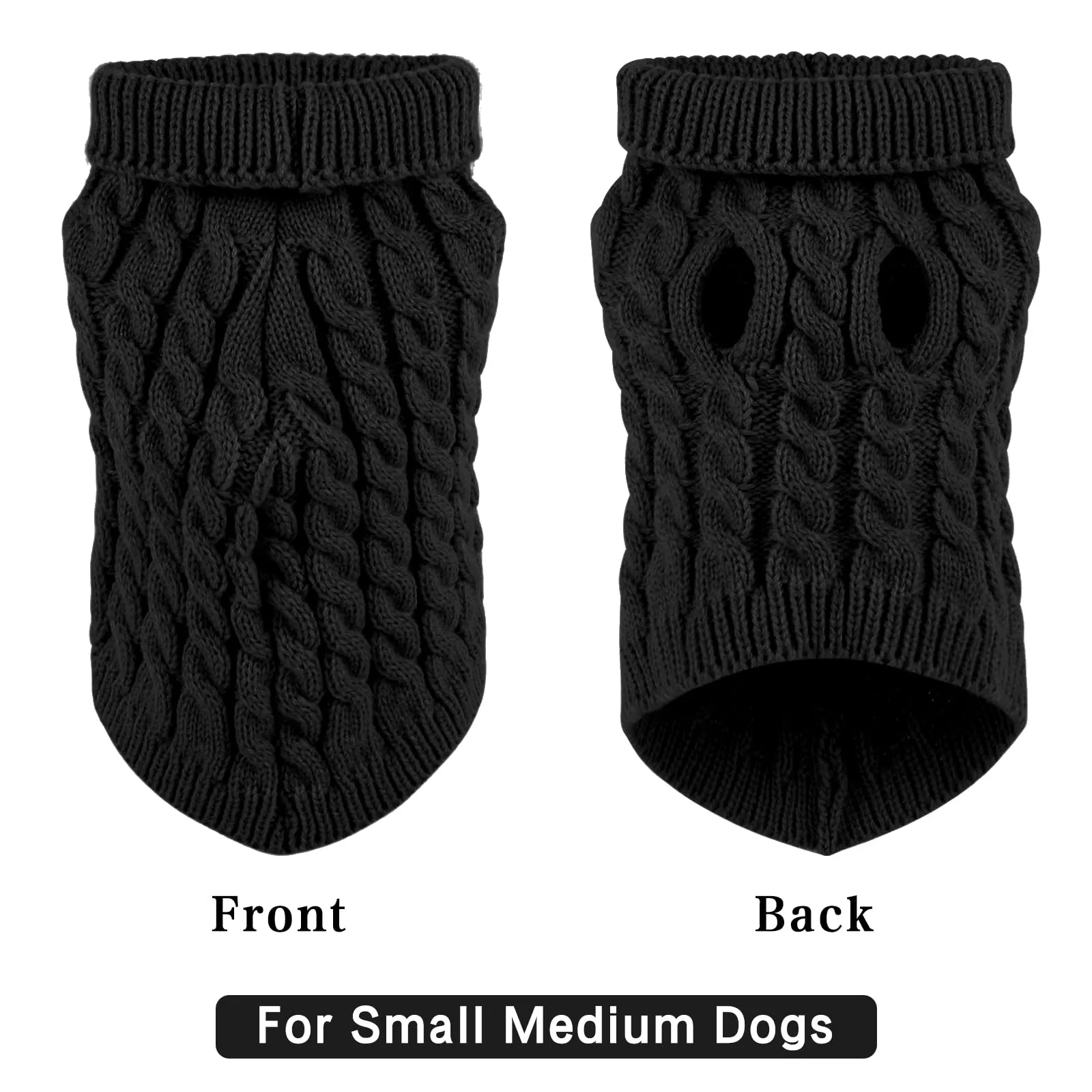 Cane da compagnia dolcevita lavorato a maglia maglione cappotto inverno scaldino ispessimento pullover maglieria cappotto all'uncinetto vestiti per piccolo cane medio grande cucciolo gatto - immagine 2