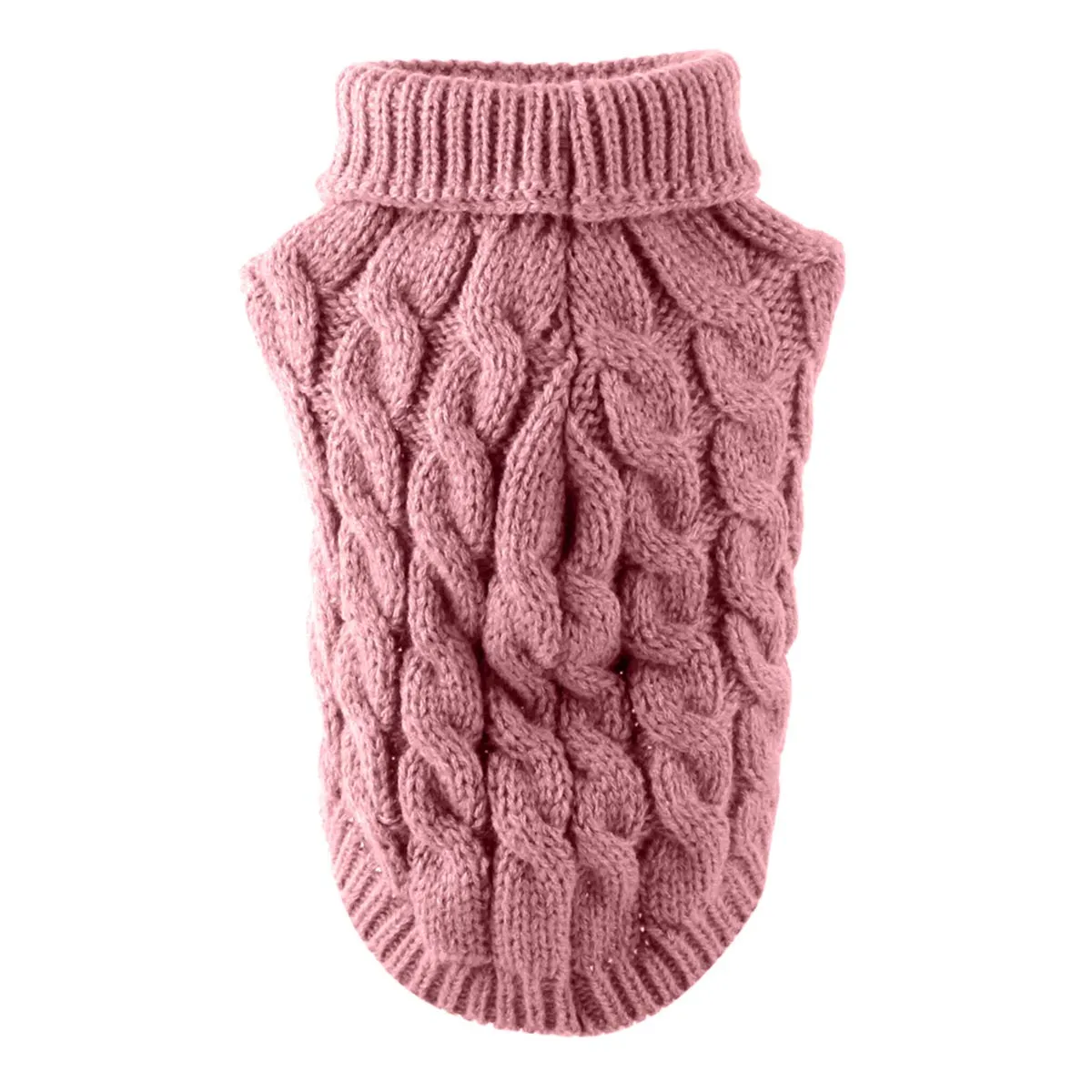 Cane da compagnia dolcevita lavorato a maglia maglione cappotto inverno scaldino ispessimento pullover maglieria cappotto all'uncinetto vestiti per piccolo cane medio grande cucciolo gatto - immagine 2