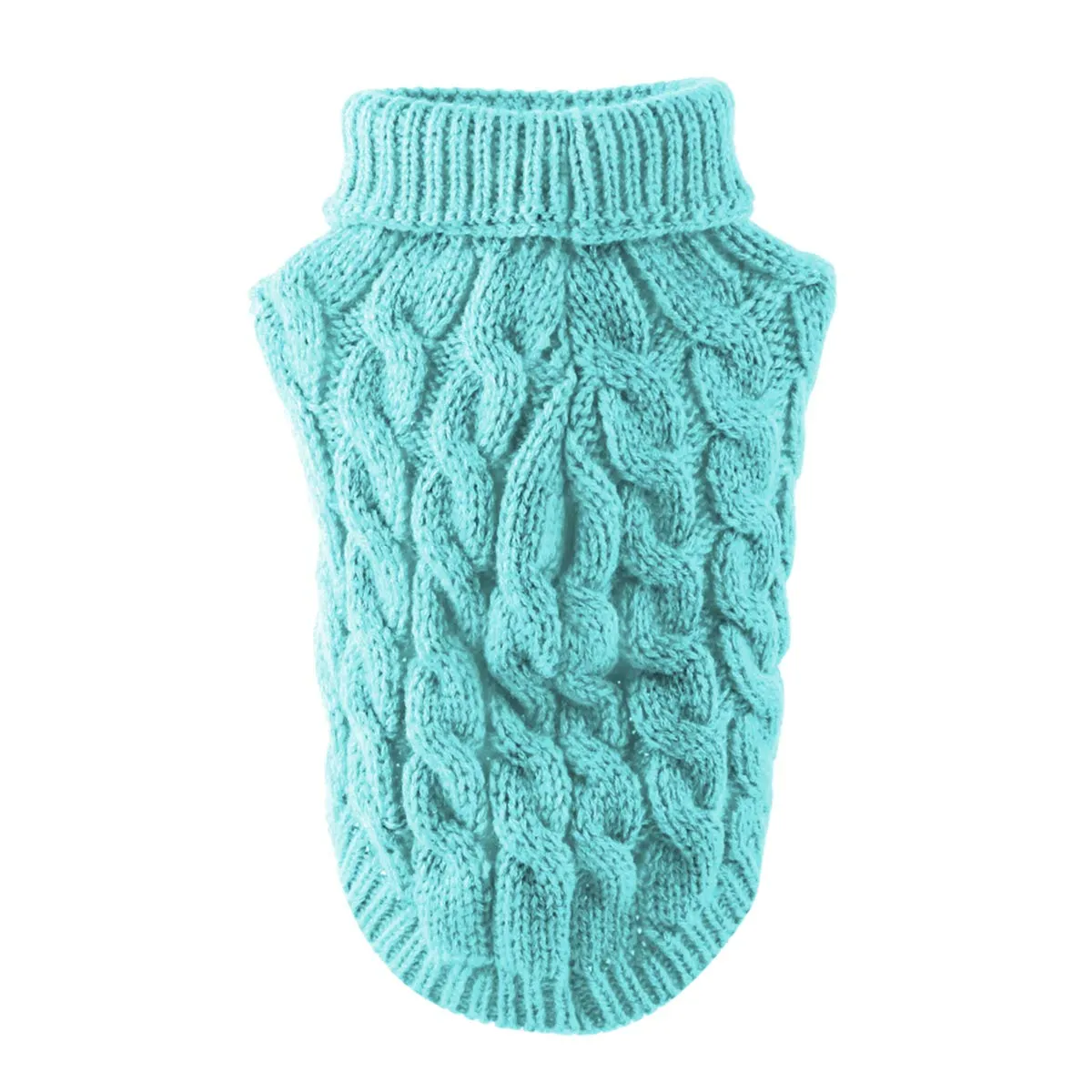 Cane da compagnia dolcevita lavorato a maglia maglione cappotto inverno scaldino ispessimento pullover maglieria cappotto all'uncinetto vestiti per piccolo cane medio grande cucciolo gatto - immagine 2