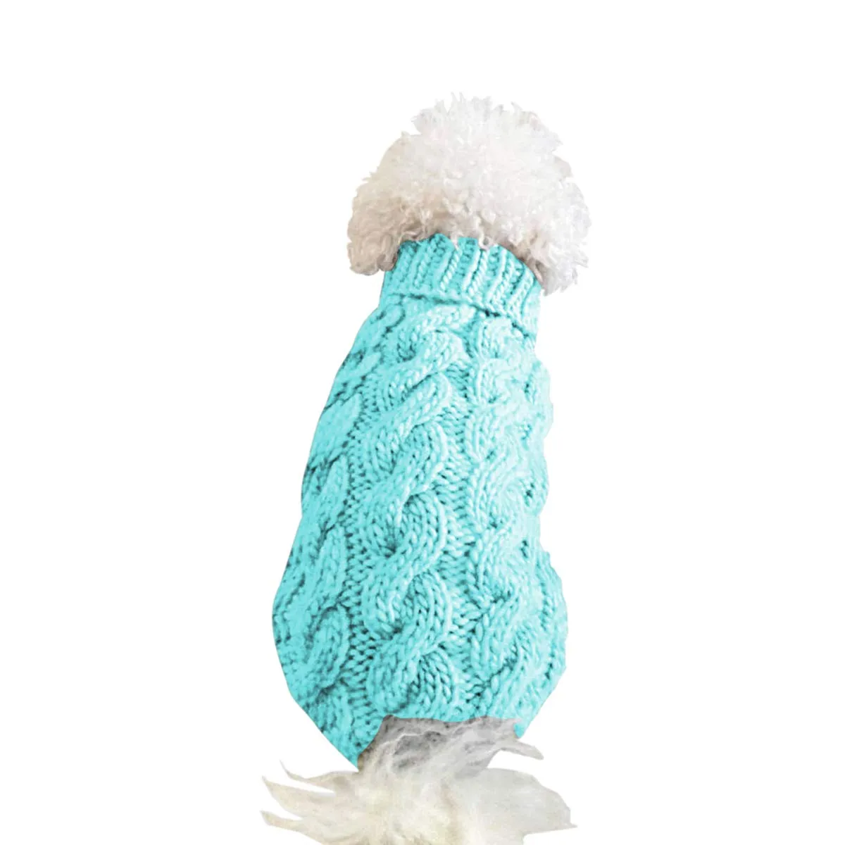 Cane da compagnia dolcevita lavorato a maglia maglione cappotto inverno scaldino ispessimento pullover maglieria cappotto all'uncinetto vestiti per piccolo cane medio grande cucciolo gatto - immagine 5
