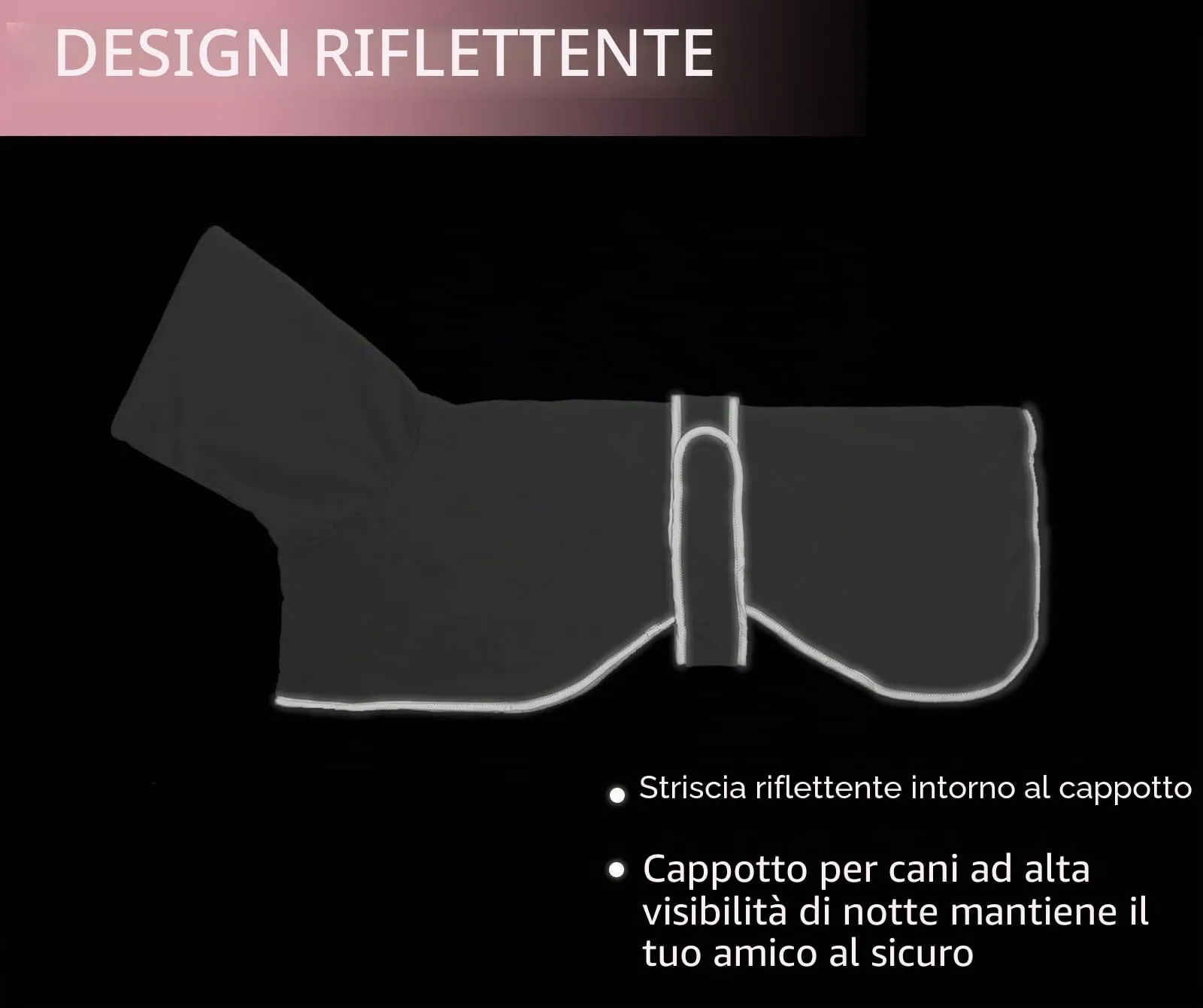 MOREZI Giacca per cani a collo alto, realizzata in lana poliestere e pile, calda e confortevole, adatta a levrieri, segugi e whippet-Grigio-M - immagine 4