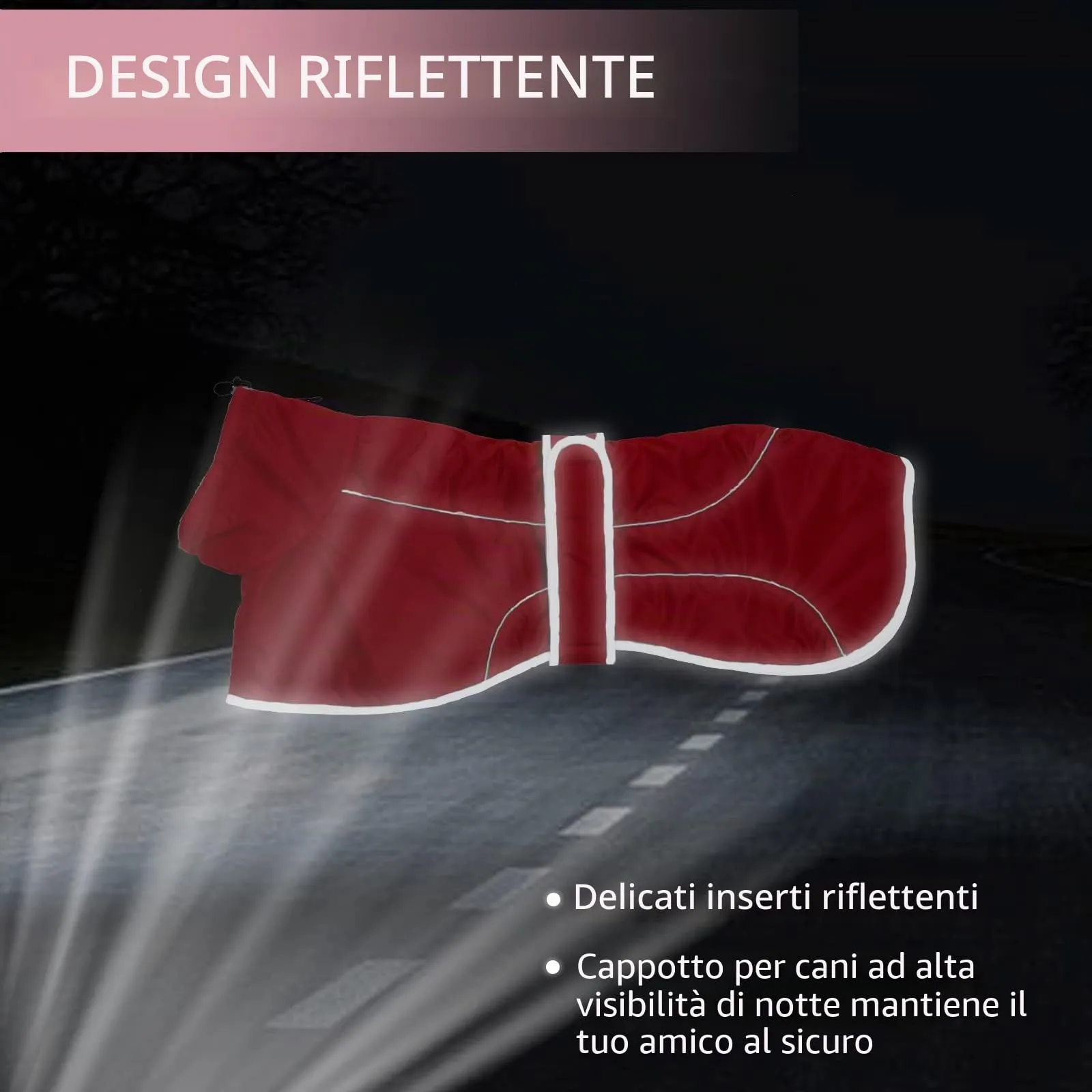 Geyecete Cappotto Invernale Impermeabile per Levrieri, Whippet e Sighthound - Pile Caldo Con Fasce Regolabili - Pullover Lurcher per Cane Media Grande - Rosso - XXXL - immagine 4